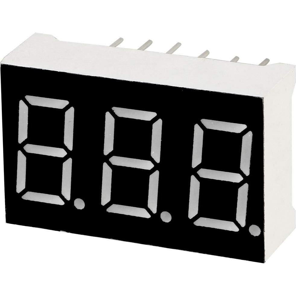 Tubo Display Digital LED 7 Segmentos uxcell 3 Dígitos Rojo 2pcs