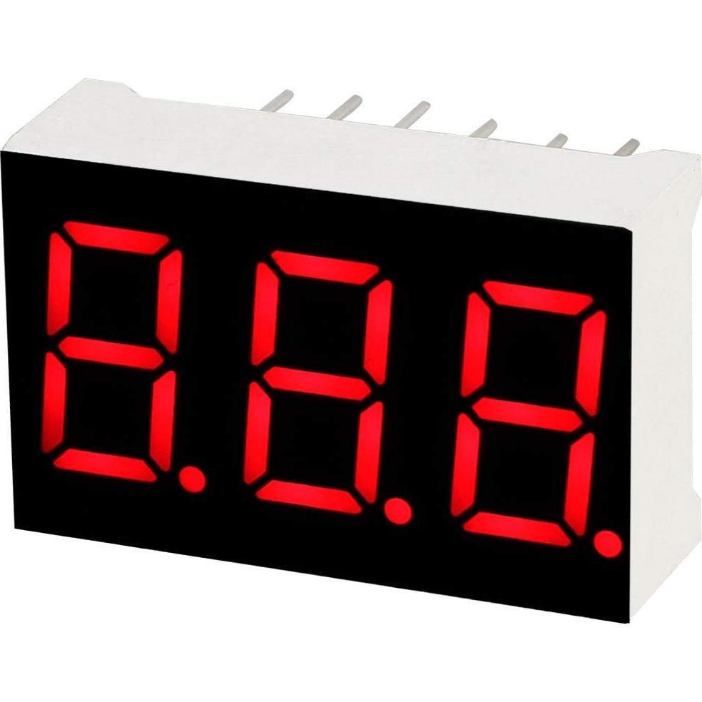 Tubo Display Digital LED 7 Segmentos uxcell 3 Dígitos Rojo 2pcs
