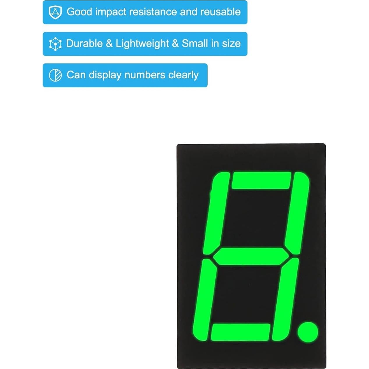 Tubo Digital LED Verde PATIKIL 20 Unidades 0.56" 3.3V 10 Pines