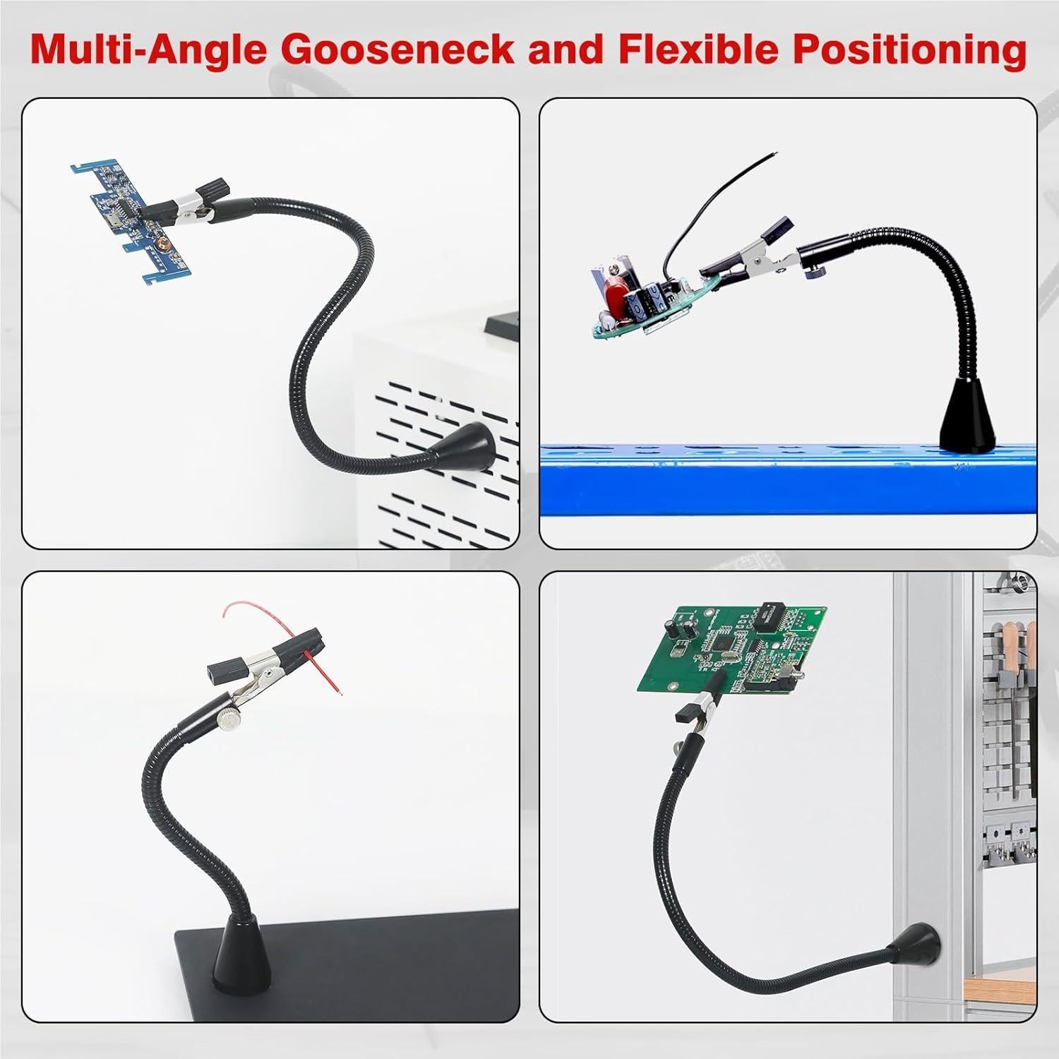 Mano Ayudante Magnética NEWACALOX con 4 Pilares y Brazos Flexibles