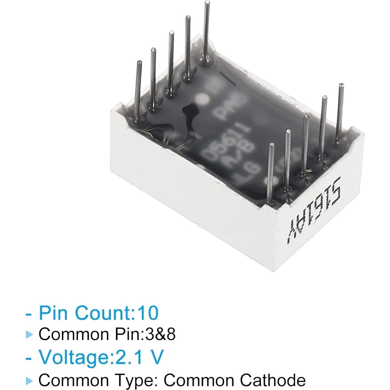 Tubo Digital LED Amarillo PATIKIL 10 Piezas 1 Bit 2.1V