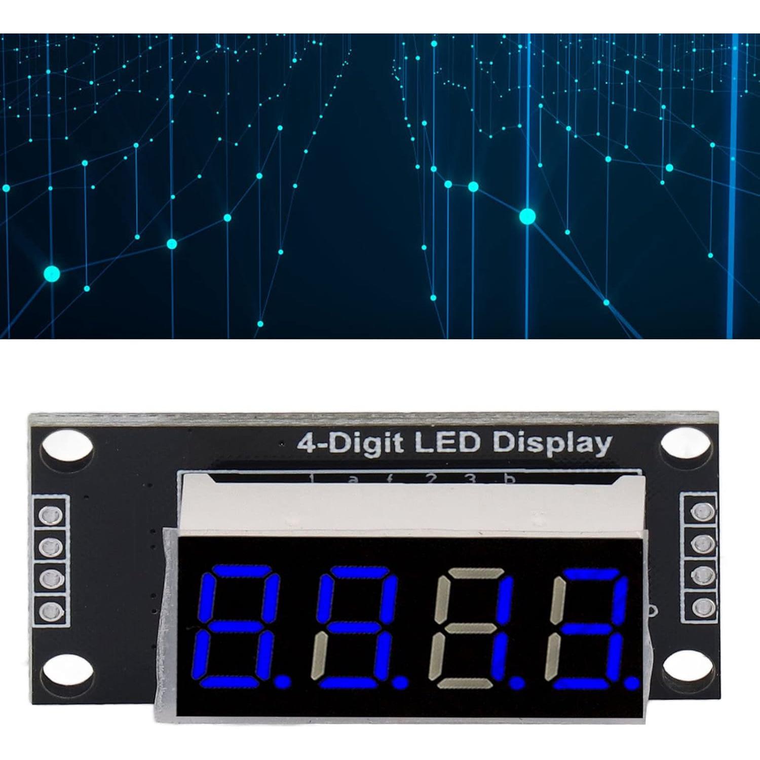 Módulo Pantalla LED 4 Dígitos 7 Segmentos Hyuduo TM1637 Azul