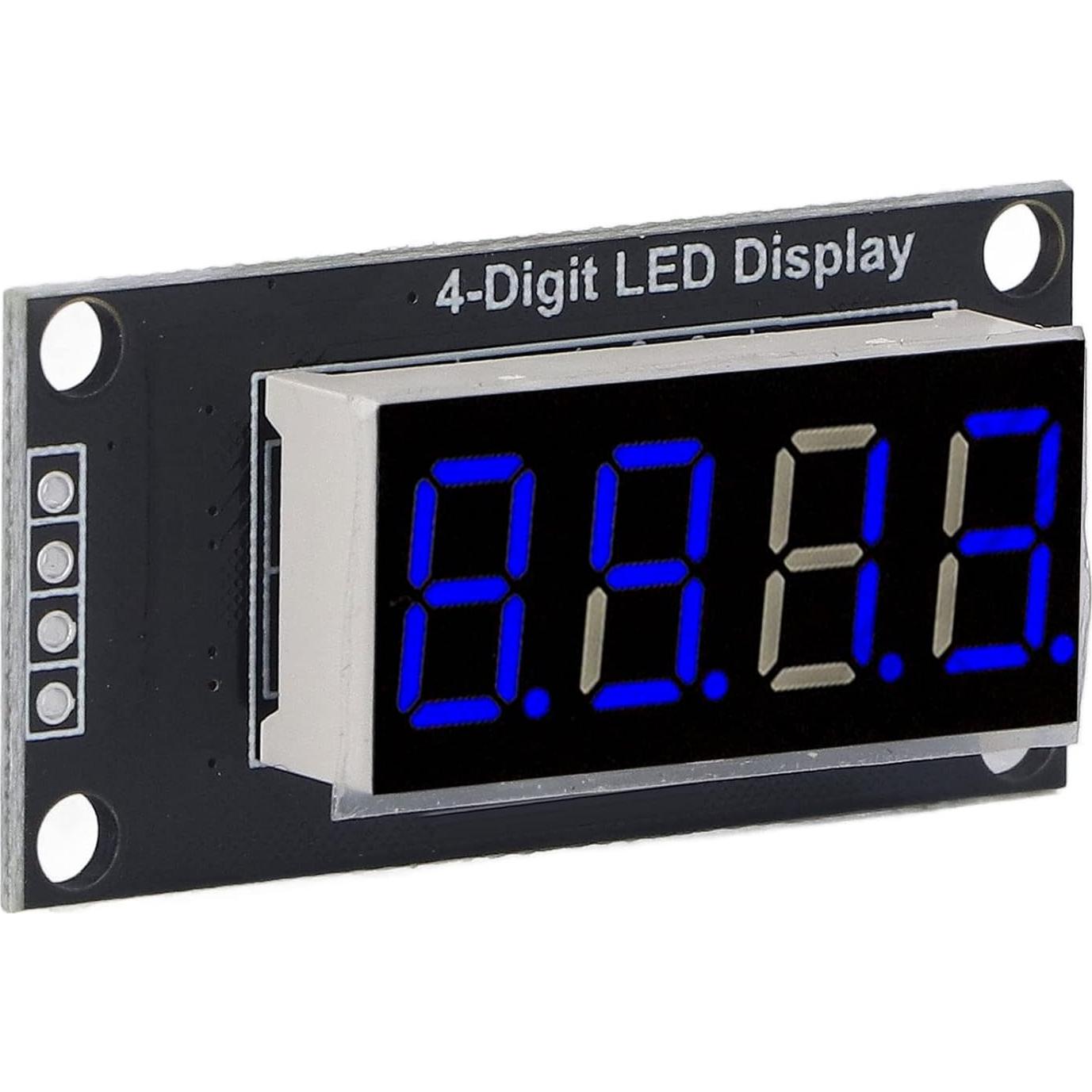 Módulo Pantalla LED 4 Dígitos 7 Segmentos Hyuduo TM1637 Azul