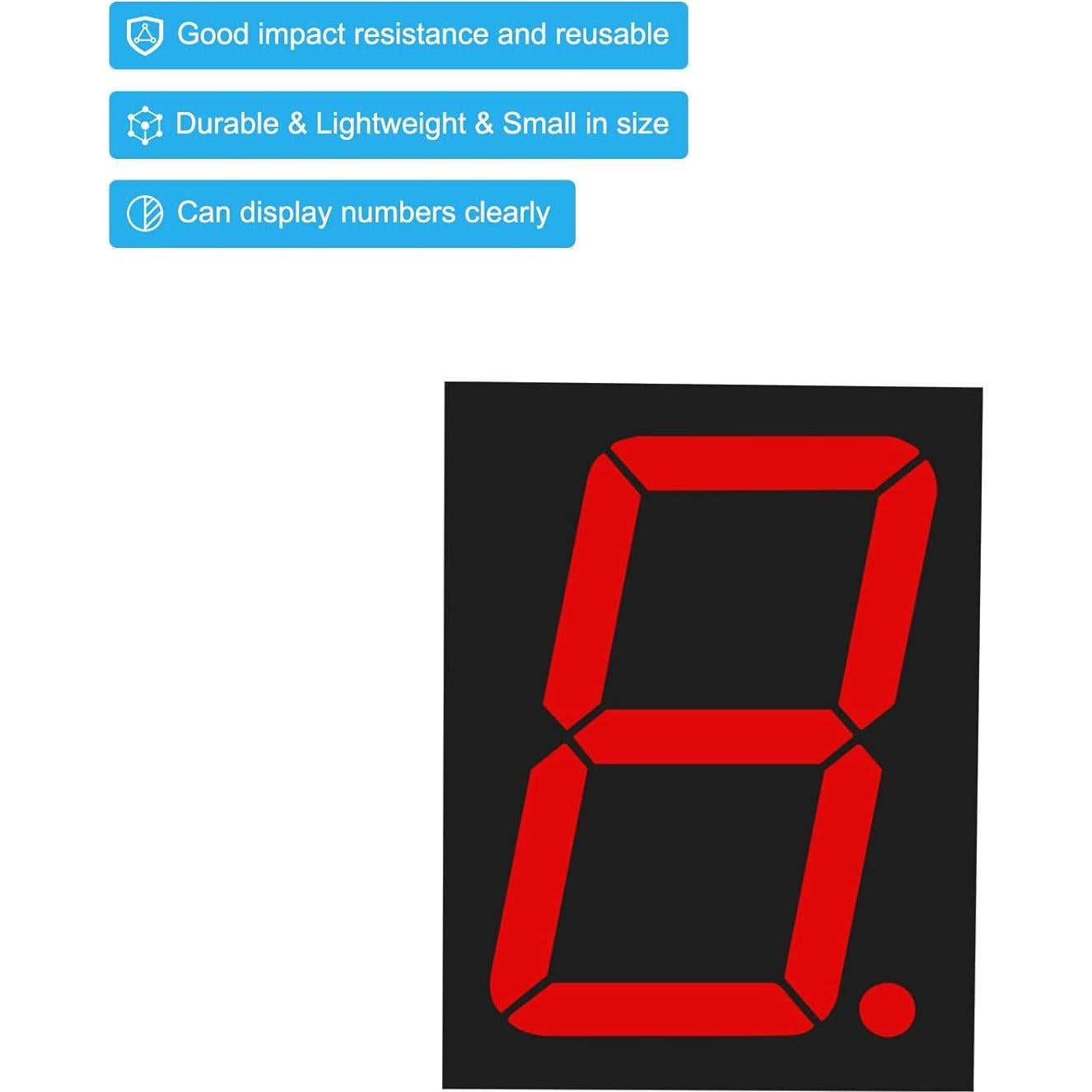 Tubo Digital LED PATIKIL Rojo 7 Segmentos 10 Pines 7.2V