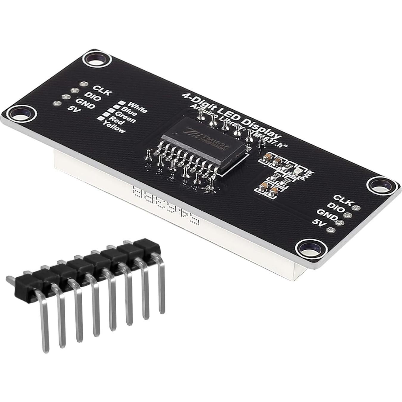 5 Piezas Módulo Reloj Digital LED 0.56" TM1637 Blanco