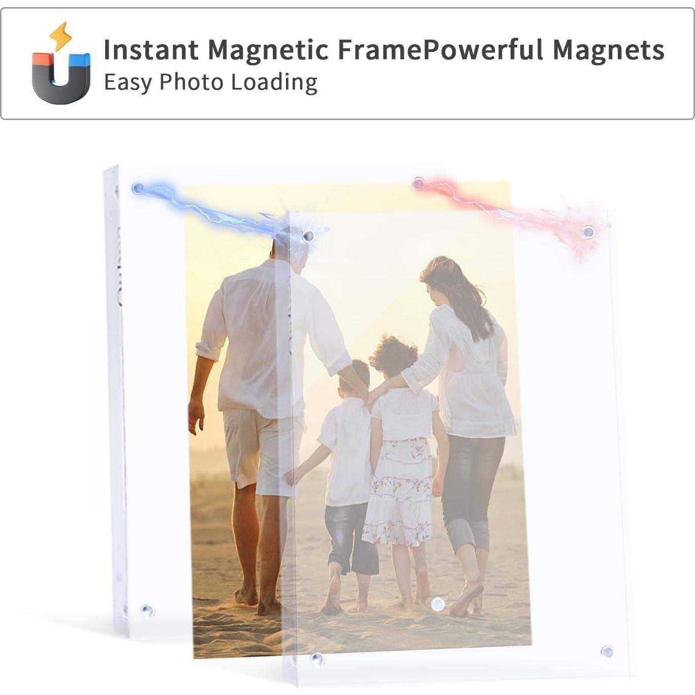 Marco de Foto Acrílico Magnético Oubou 6x8 cm - 3 Paquetes