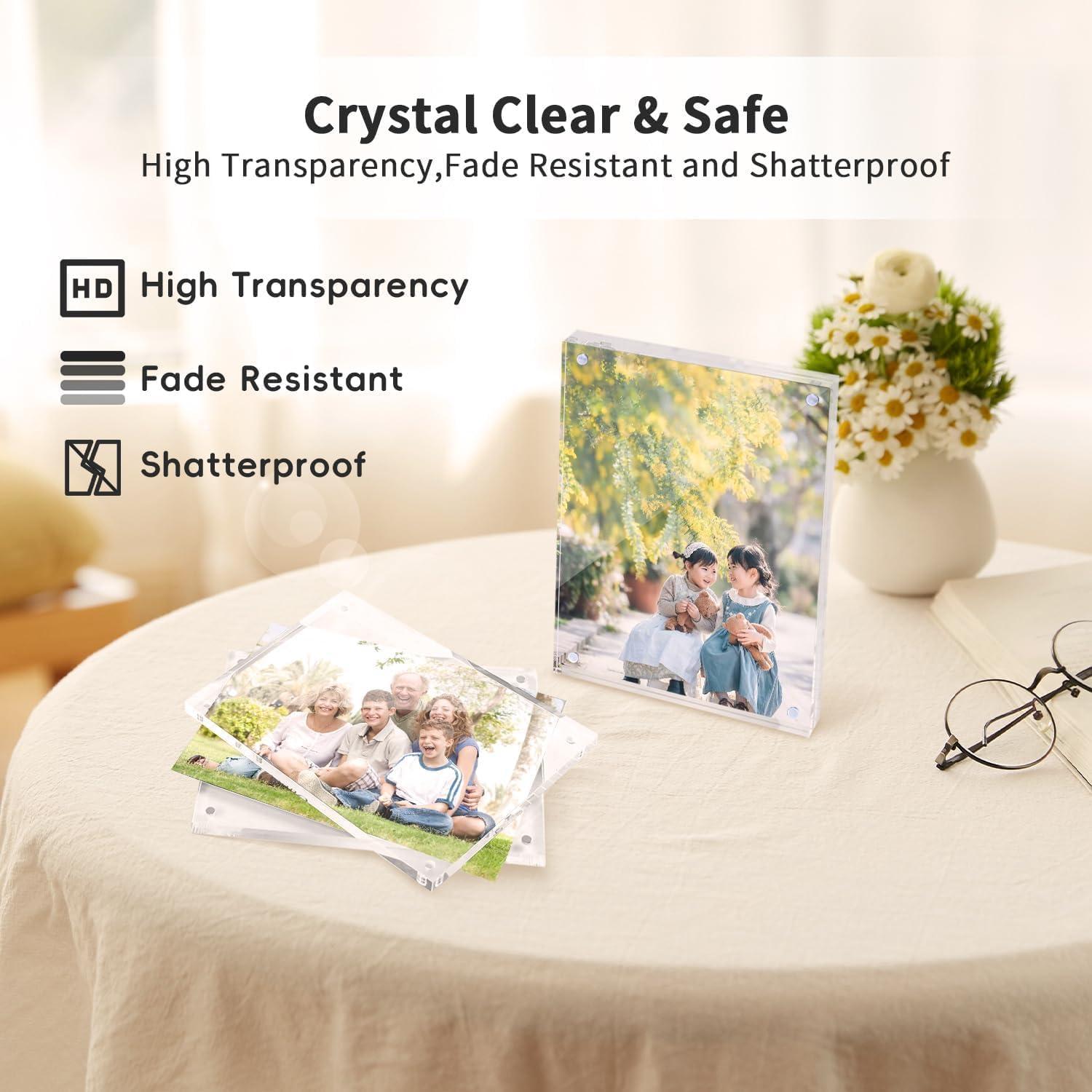 Marco de Foto Acrílico Magnético Oubou 6x8 cm - 3 Paquetes