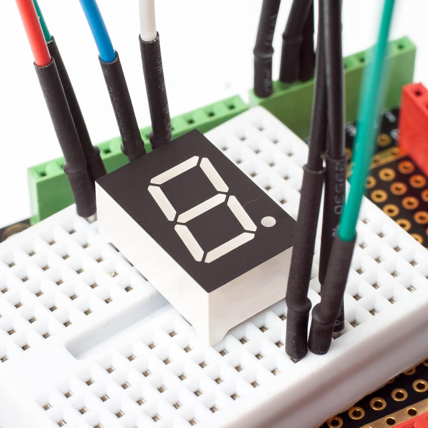 Tubo Digital LED PATIKIL 5 Piezas Anodo Común 2 Bit 3.3V Blanco