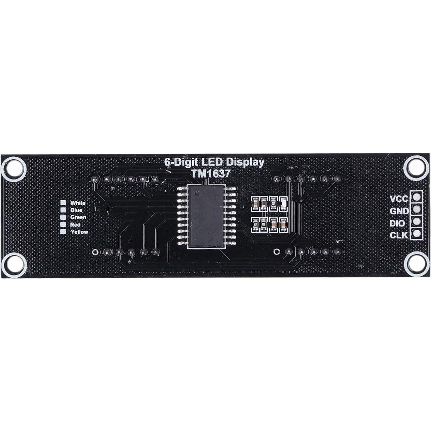Módulo Display Digital LED 6 Dígitos TM1637 Luz Blanca 5V