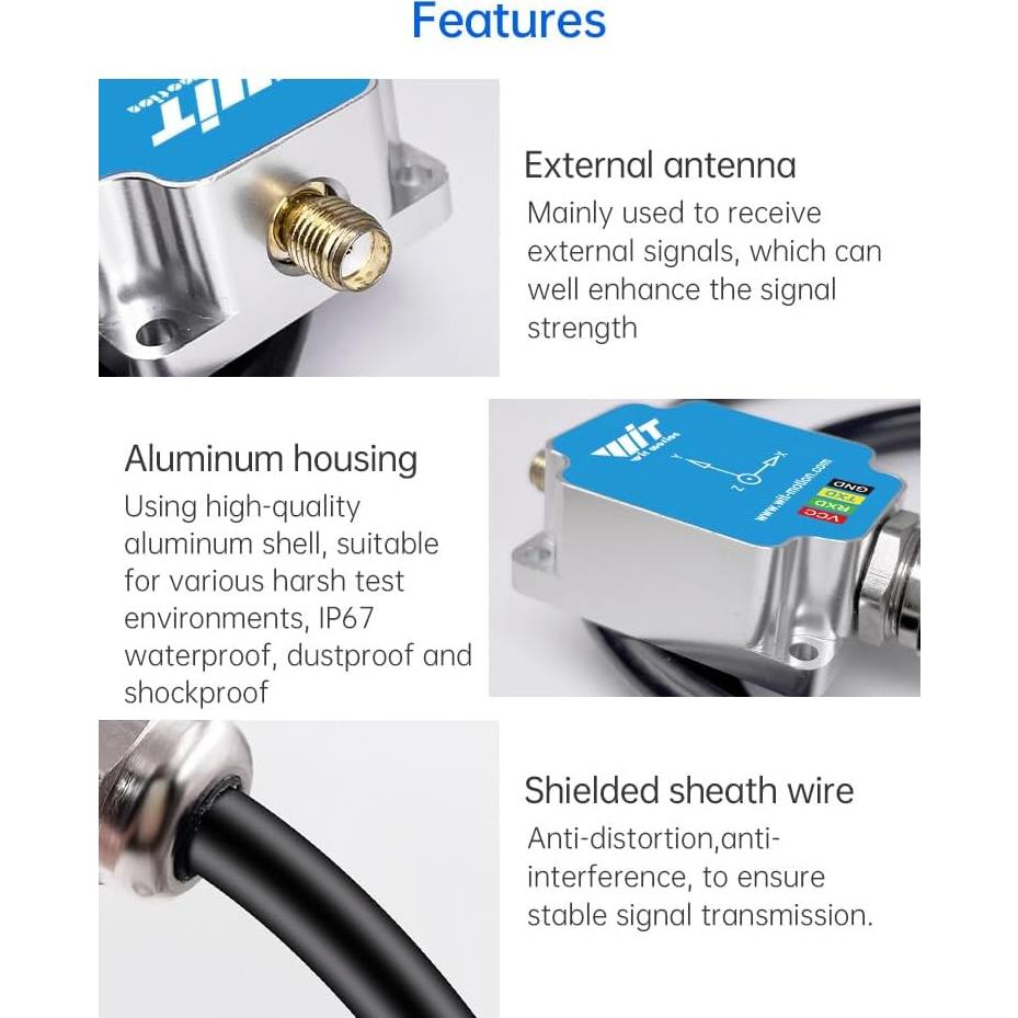 Sensor de Navegación Inercial WitMotion WTGAHRS3-TTL 6 Ejes