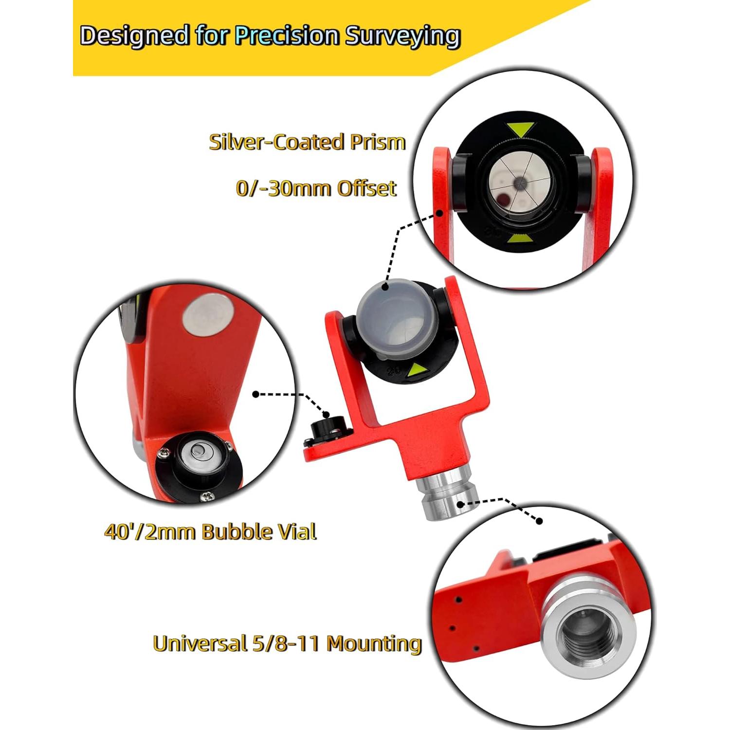 Prisma Mini Recubierto de Plata Ylbtkioe 0/-30 mm con Accesorios