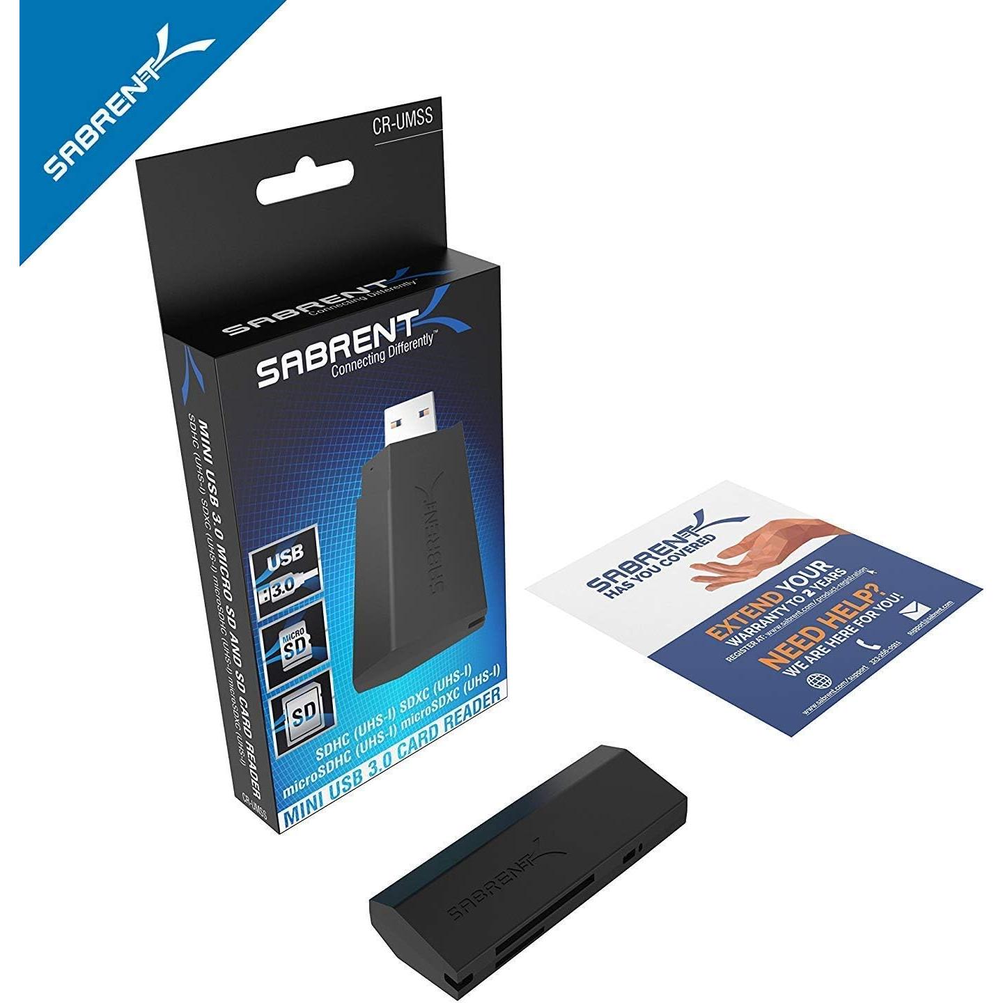 Lector de Tarjetas USB 3.0 SABRENT CR-UMSS para SD/MicroSD
