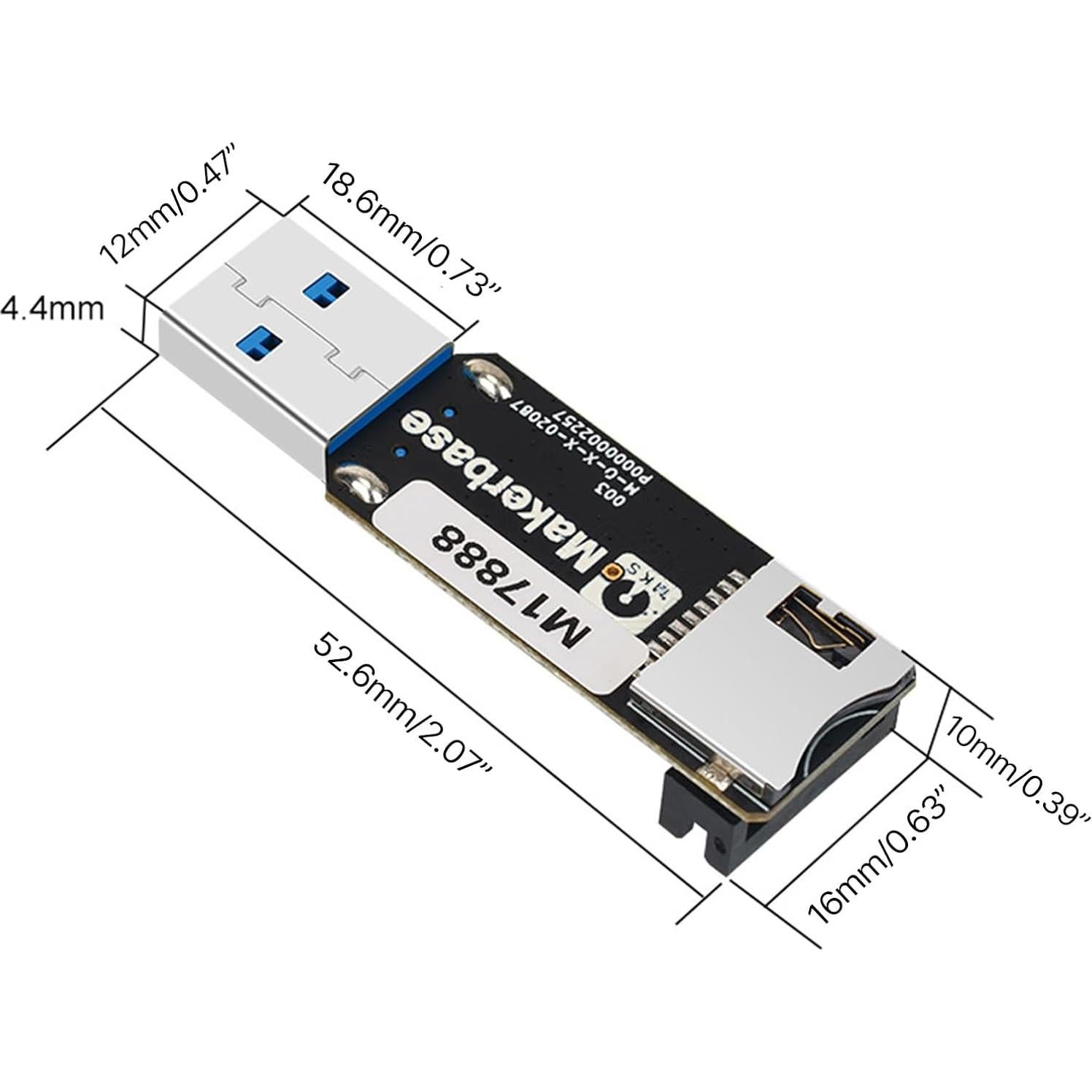 Adaptador EMMC-V2 USB3.0 para Impresora 3D - Lector de Tarjetas
