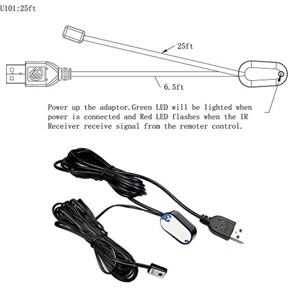 Kit Control Infrarrojo Baijun Tech 1 Receptor 1 Emisor USB