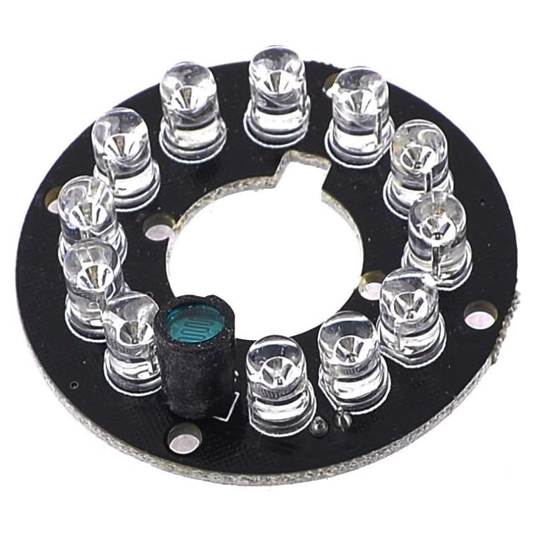 Placa Infrarroja LED 12 Lámparas uxcell para CCTV 12V