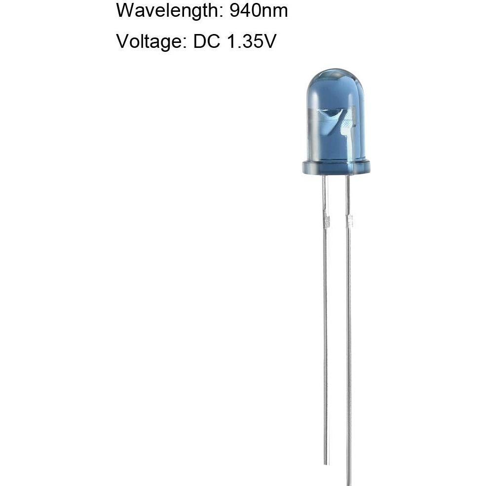 Diodo Emisor Infrarrojo uxcell 30pcs 940nm 1.35V 5mm