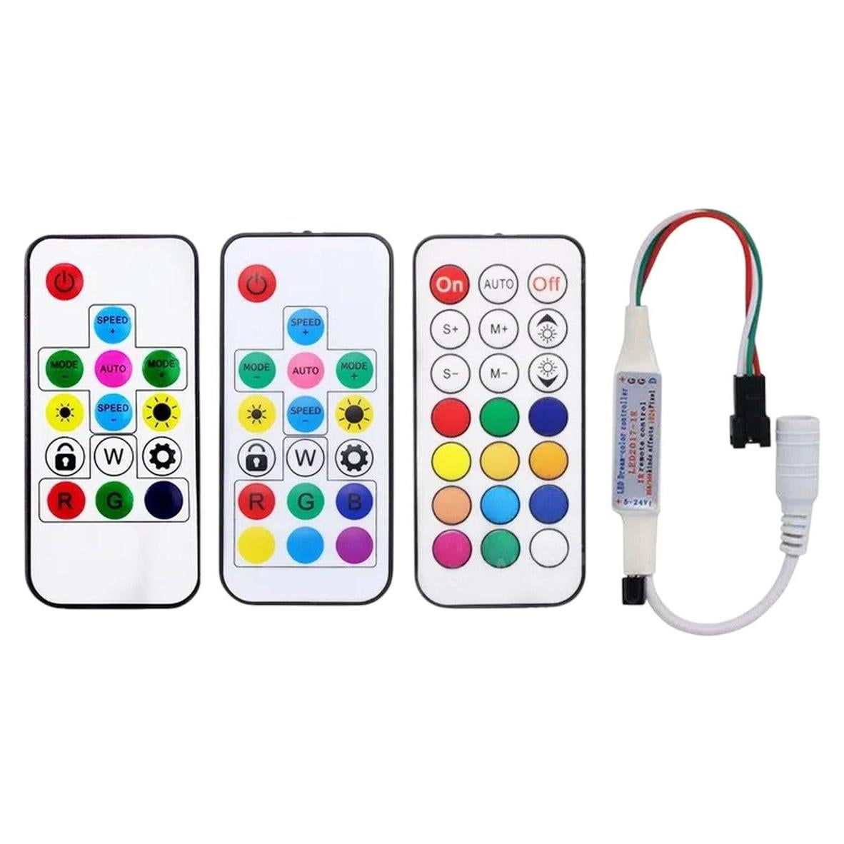 Controlador LED 5-24V Genérico 14 Teclas Módulo IR para Tiras