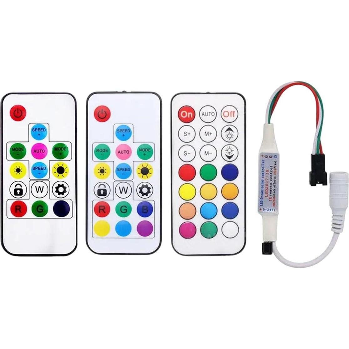 Controlador LED 5-24V Genérico 14 Teclas Módulo IR para Tiras