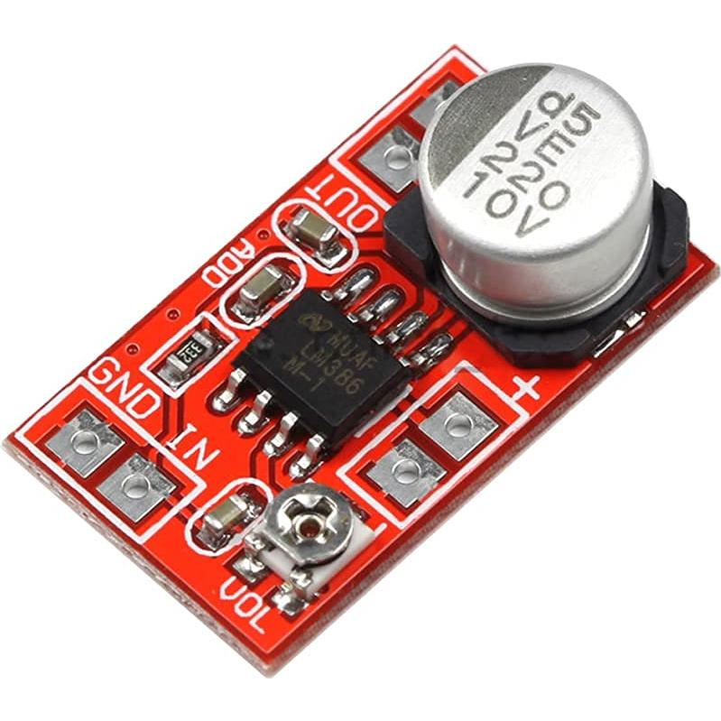 2PCS Módulo Amplificador de Micrófono Electret QINIZX LM386 750mW