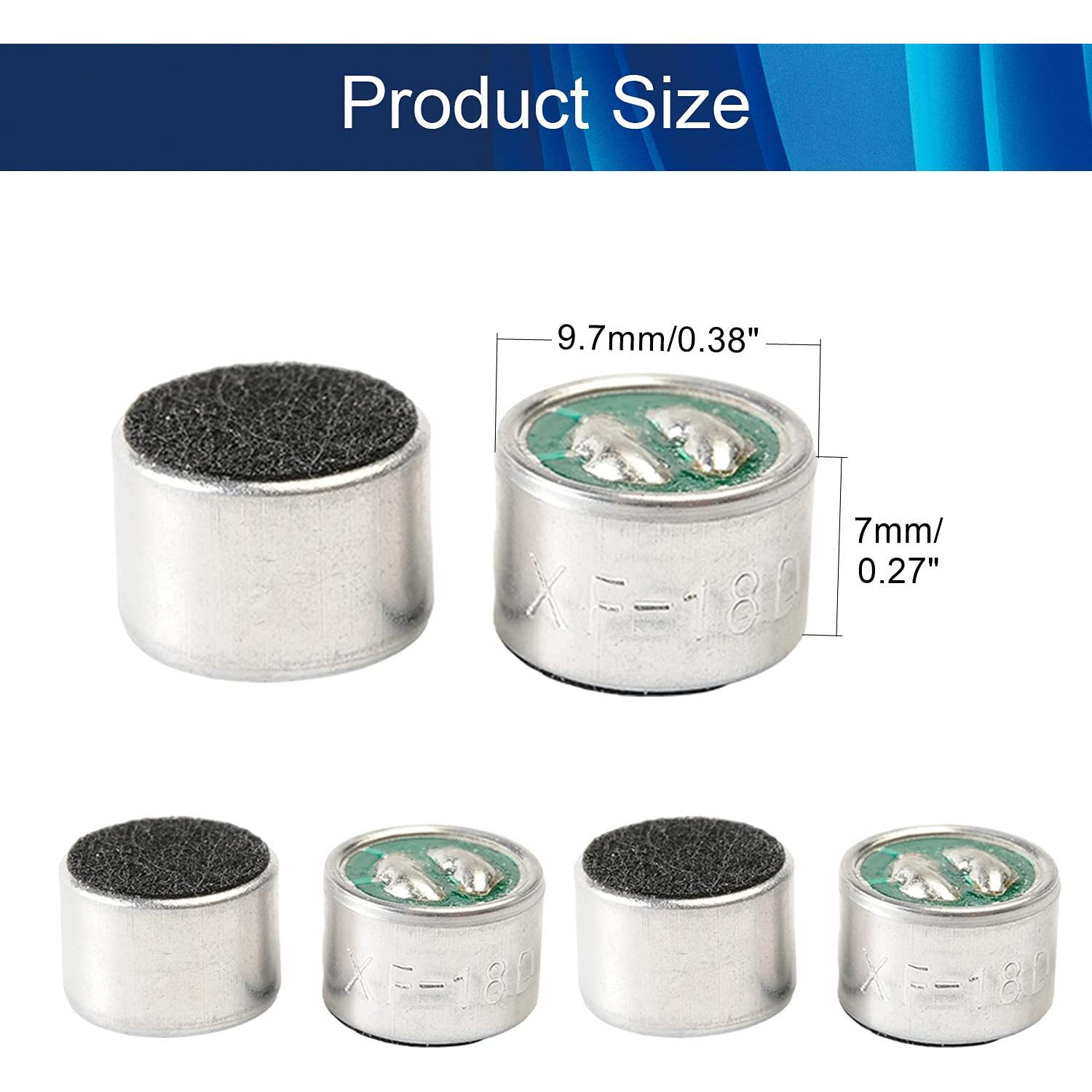 Micrófono Electret Fielect 9767-60DB 10 Pcs 9.7x7mm