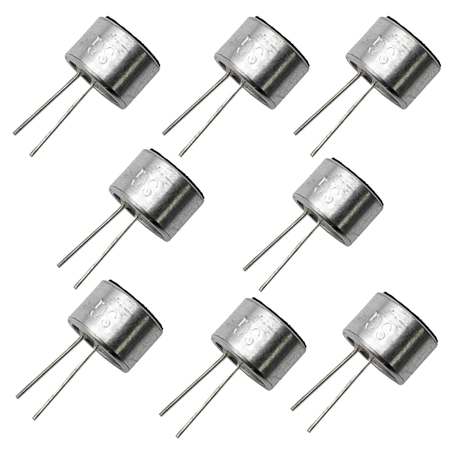 Paquete de 8 Micrófonos de Condensador Electret FET 9.7mm