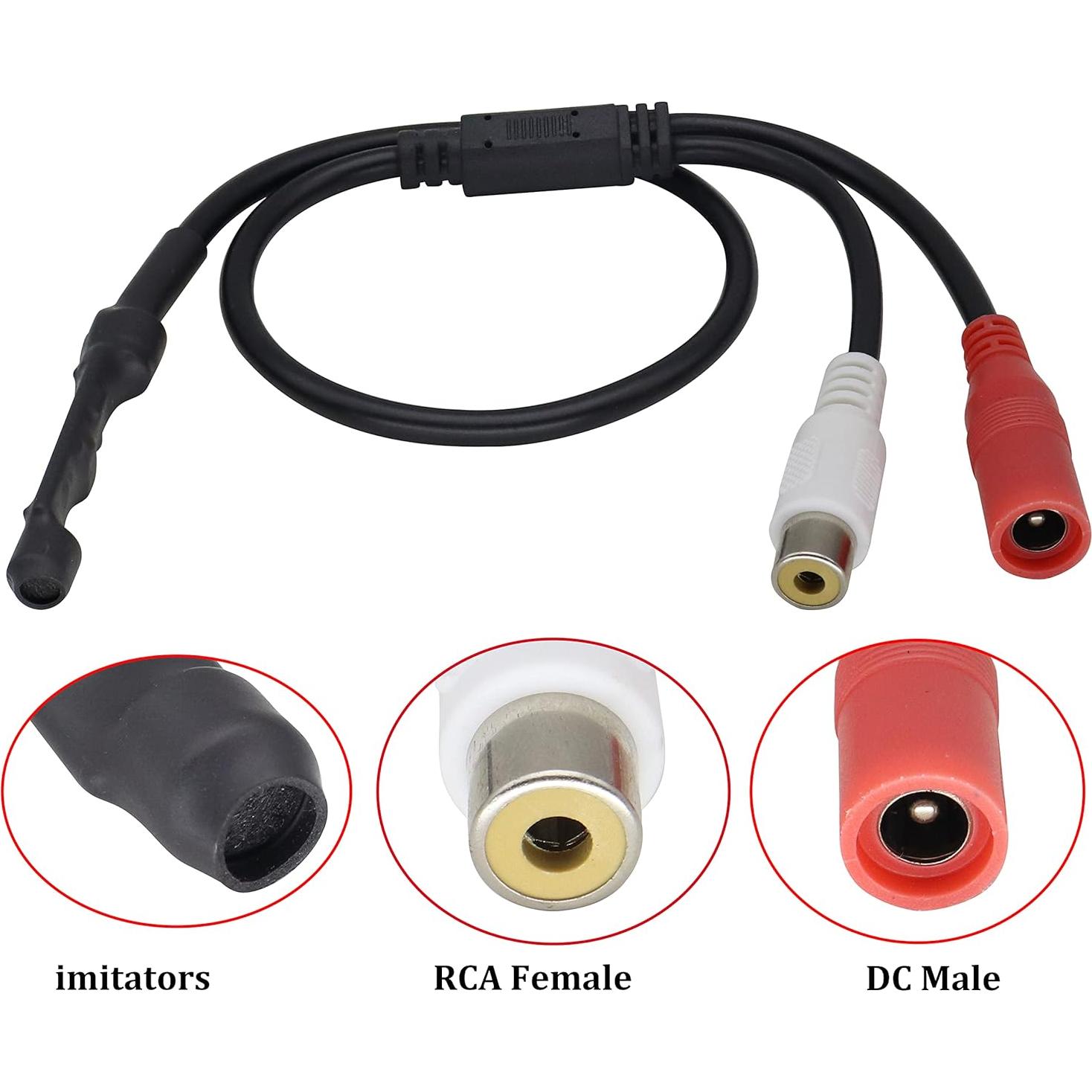 Micrófono de Vigilancia CCTV HCFeng RCA 40.64 cm Alta Sensibilidad