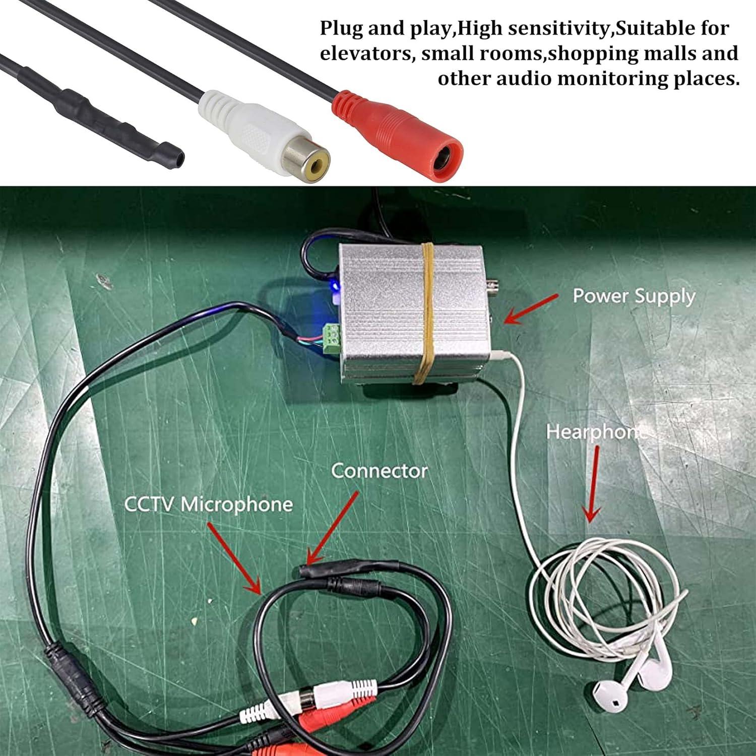 Micrófono de Vigilancia CCTV HCFeng RCA 40.64 cm Alta Sensibilidad