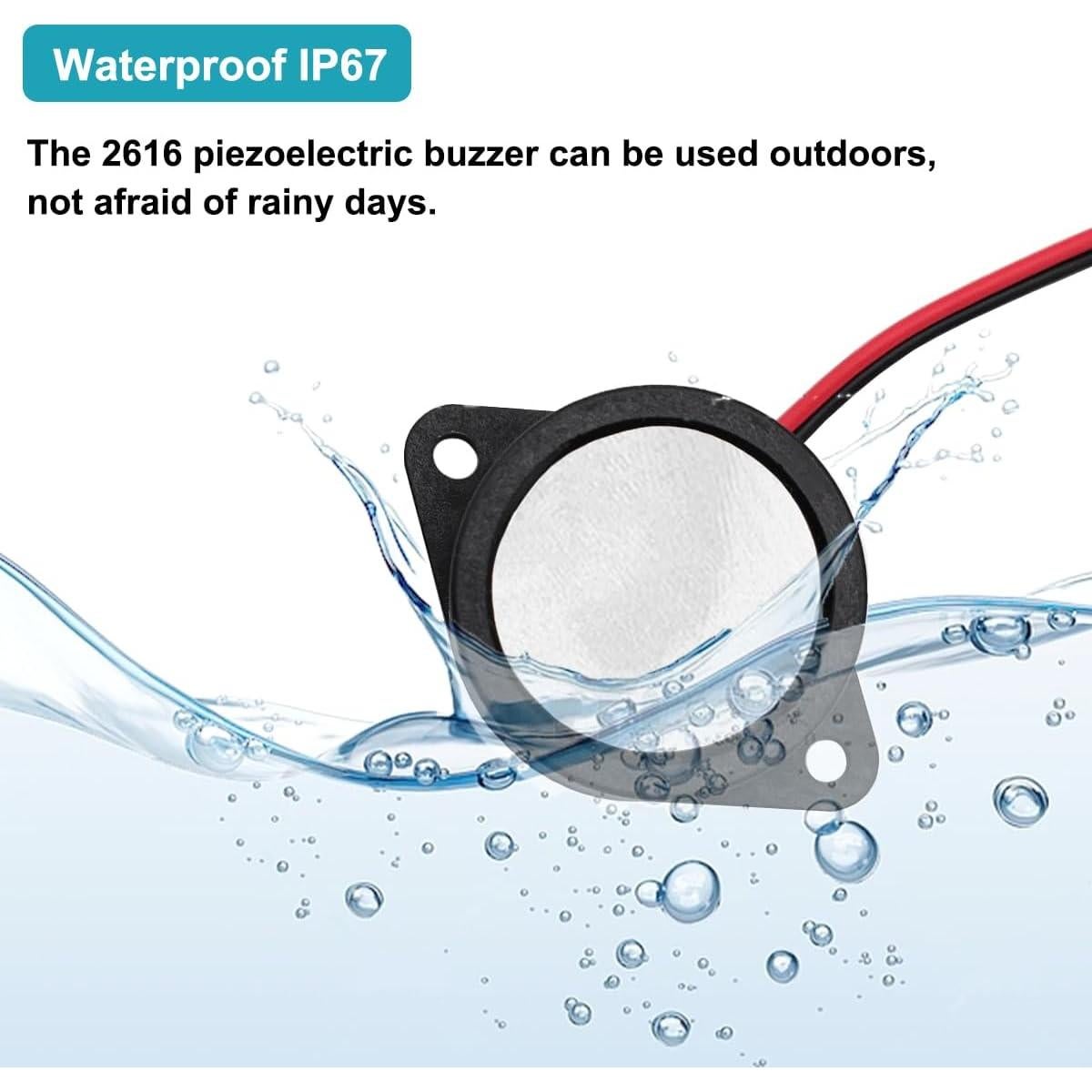 5 Zumbadores Piezoeléctricos Impermeables 24V HANSOOL 2616