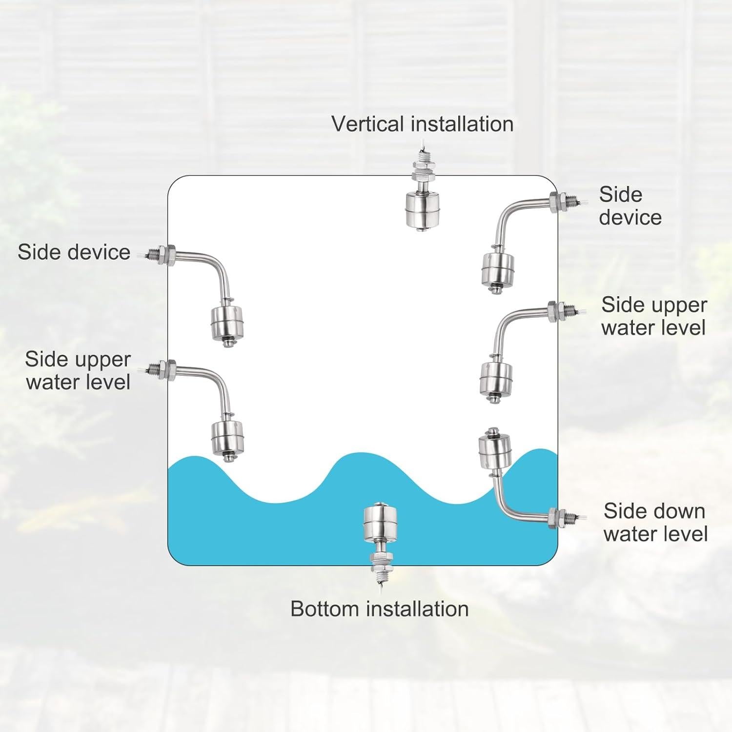 Interruptor de Flotador Acero Inoxidable MECCANIXITY 300mm 110V