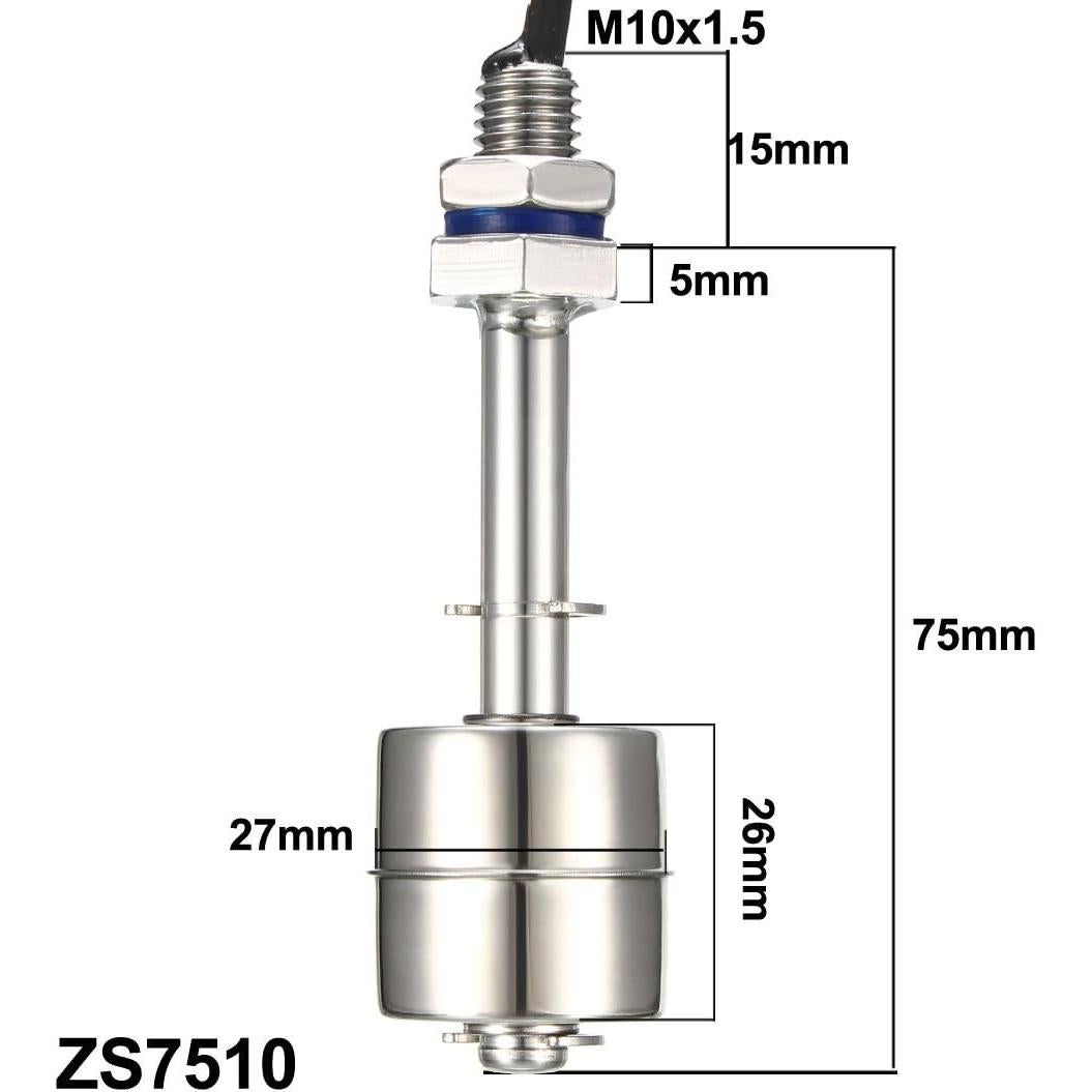 Interruptor de Flotador uxcell 90mm Acero Inoxidable 10W