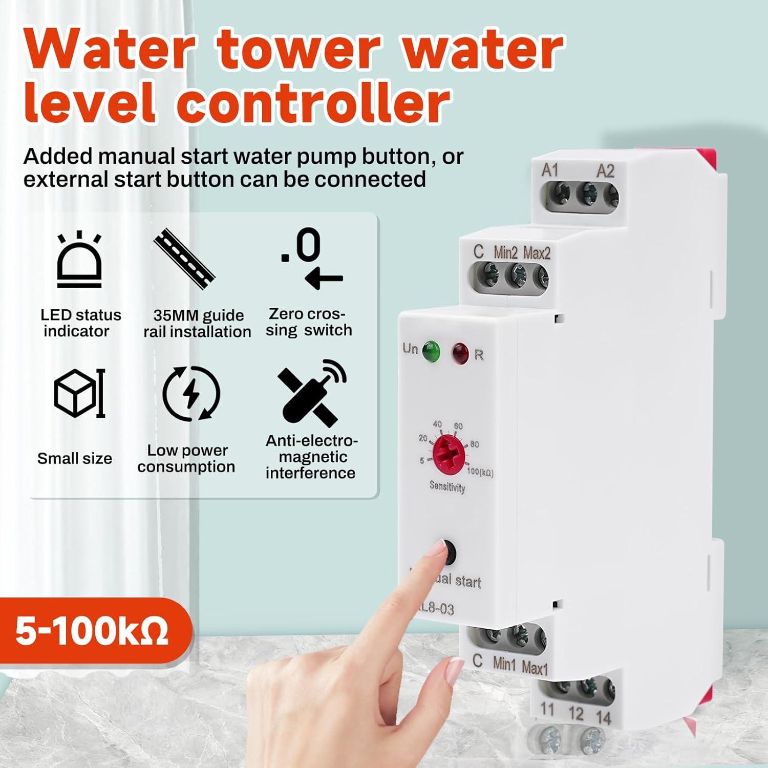 Relé de Control de Nivel de Líquido ZPSHYD GRL8-03 10A 24-240V