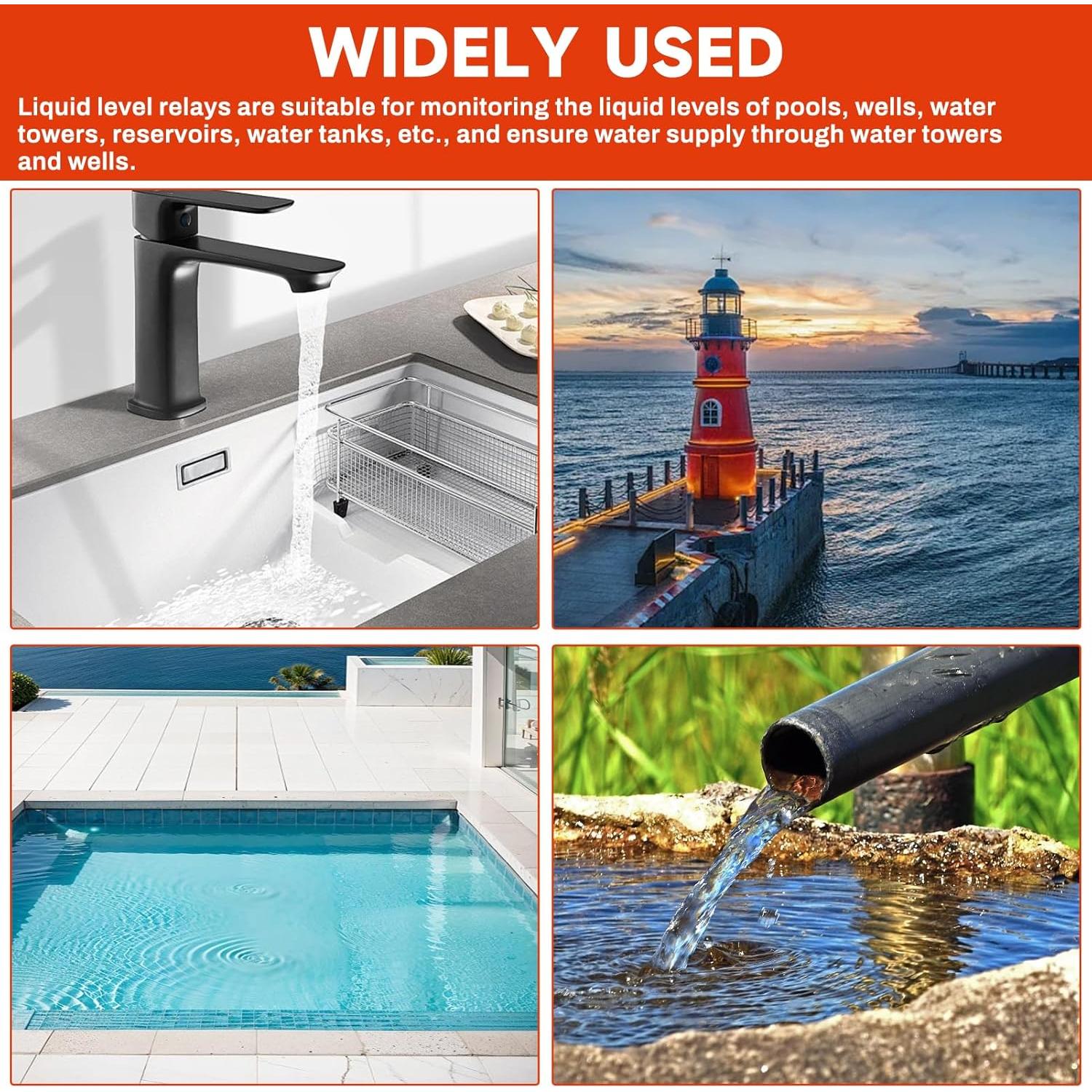 Relé de Control de Nivel de Líquido ZPSHYD GRL8-03 10A 24-240V