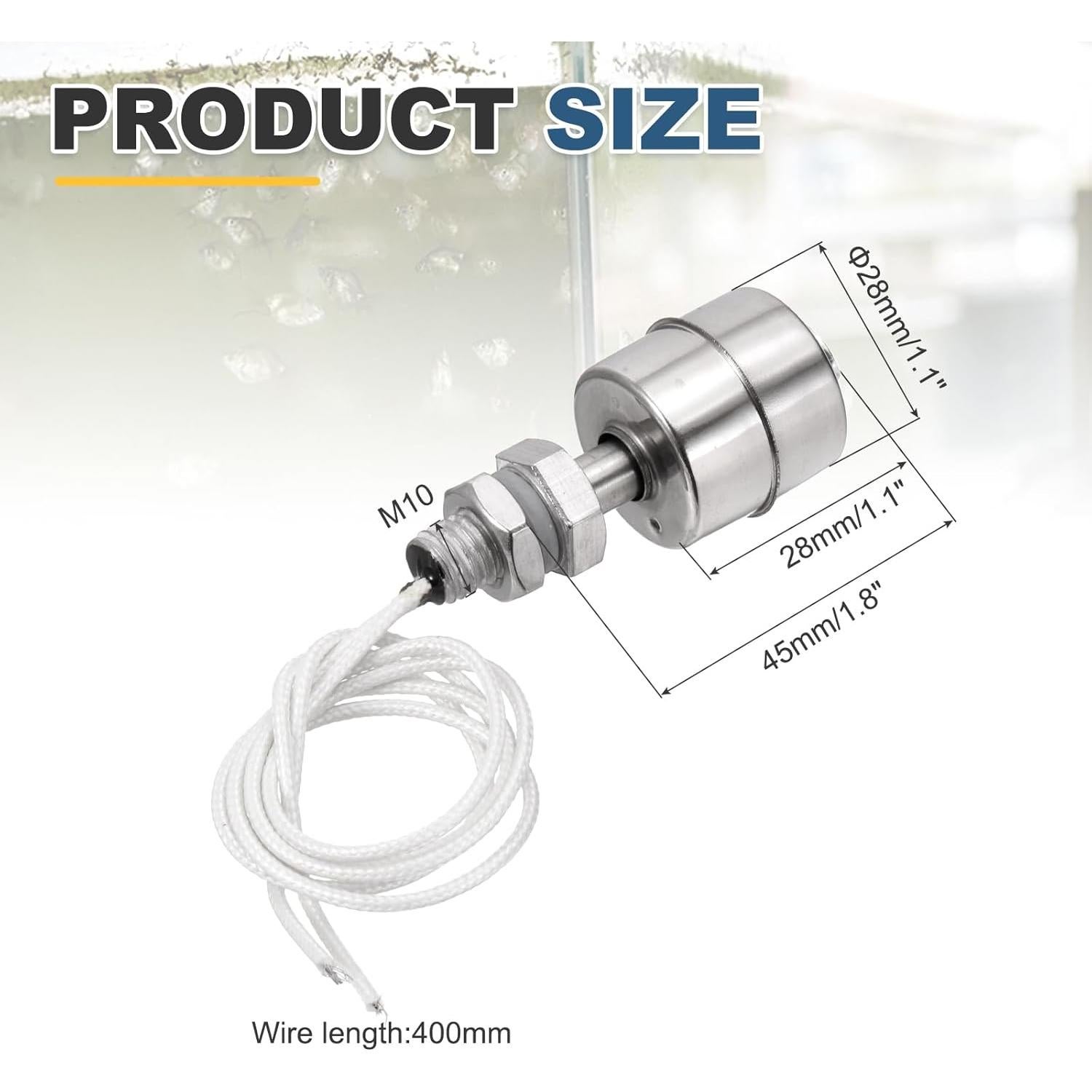 Interruptor de Flotador Acero Inoxidable MECCANIXITY 45mm 110V