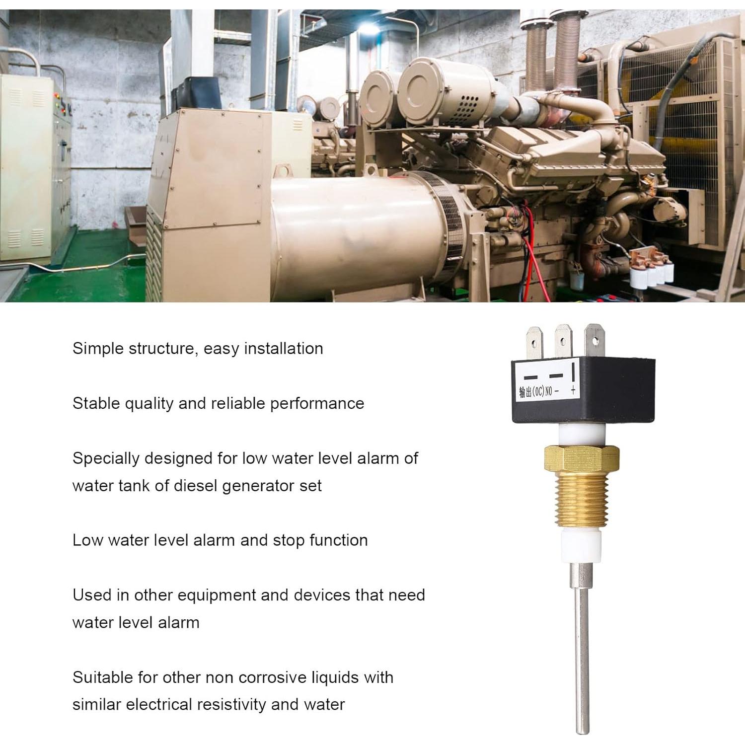 Sensor de Nivel de Agua WALFRONT 1/4 NPT Alarma Bajo Nivel