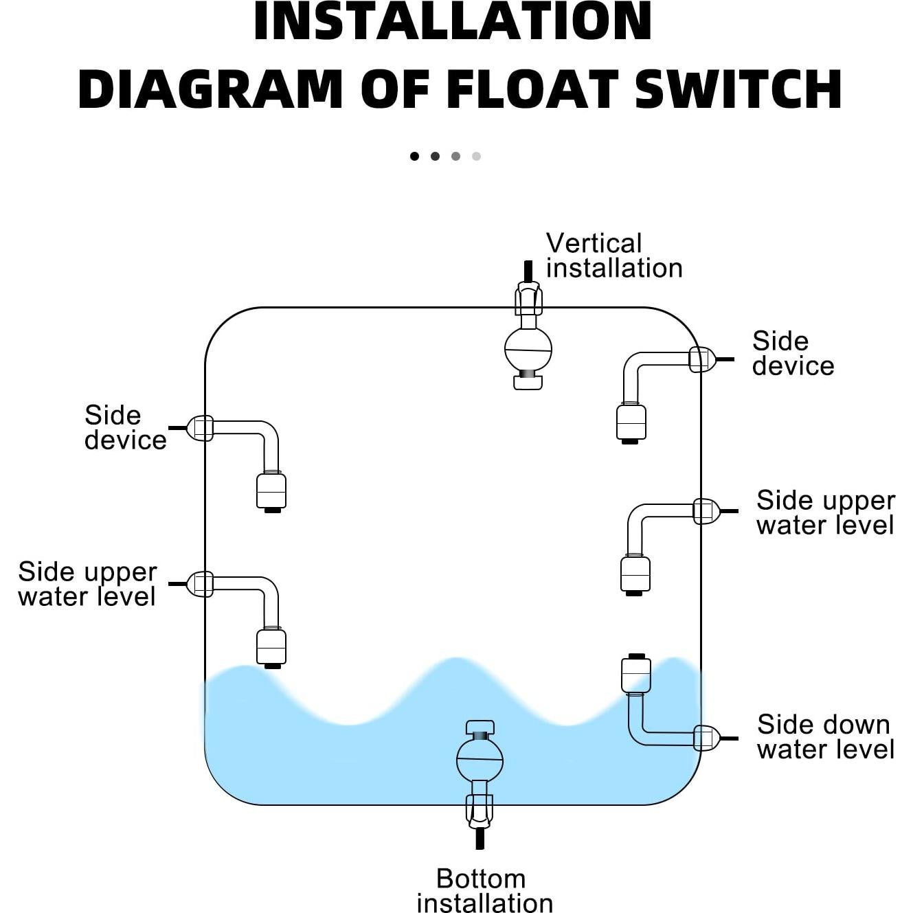 Sensor de Nivel de Líquido Aopin ZP4510 Flotador 1 Pcs