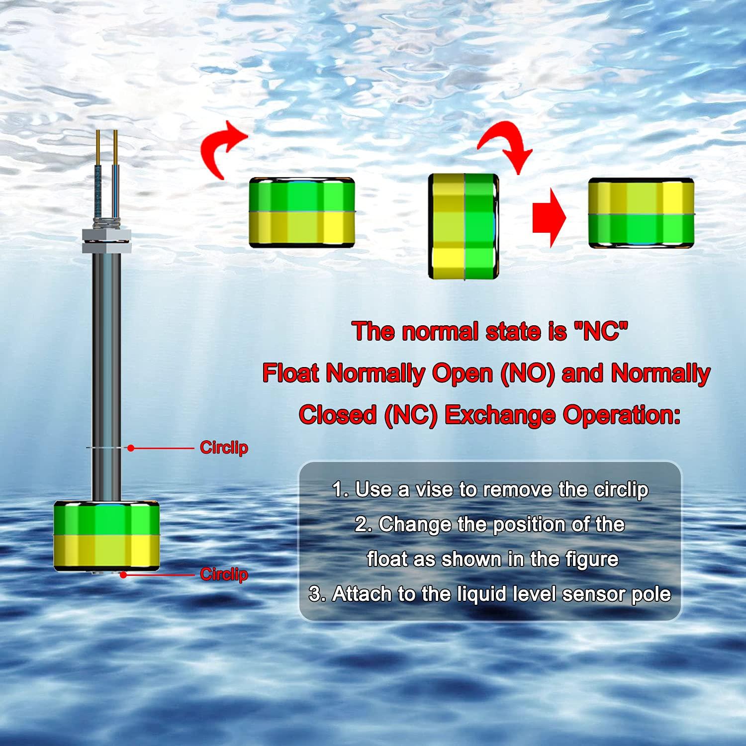 Sensor de Nivel de Líquido Aopin ZP4510 Flotador 1 Pcs