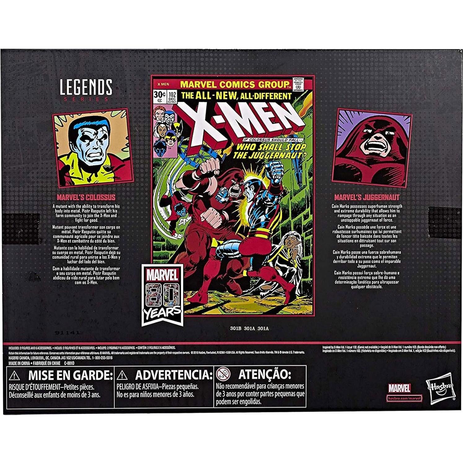 Figuras de Acción Marvel Legends 80 Aniversario Coloso y Juggernaut