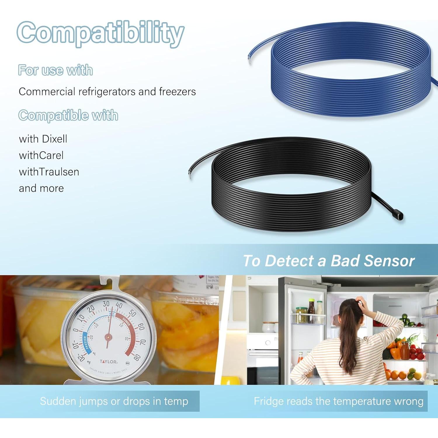 Sensores de Probeta de Temperatura Bzumperyz 302 cm (Juego de 2)