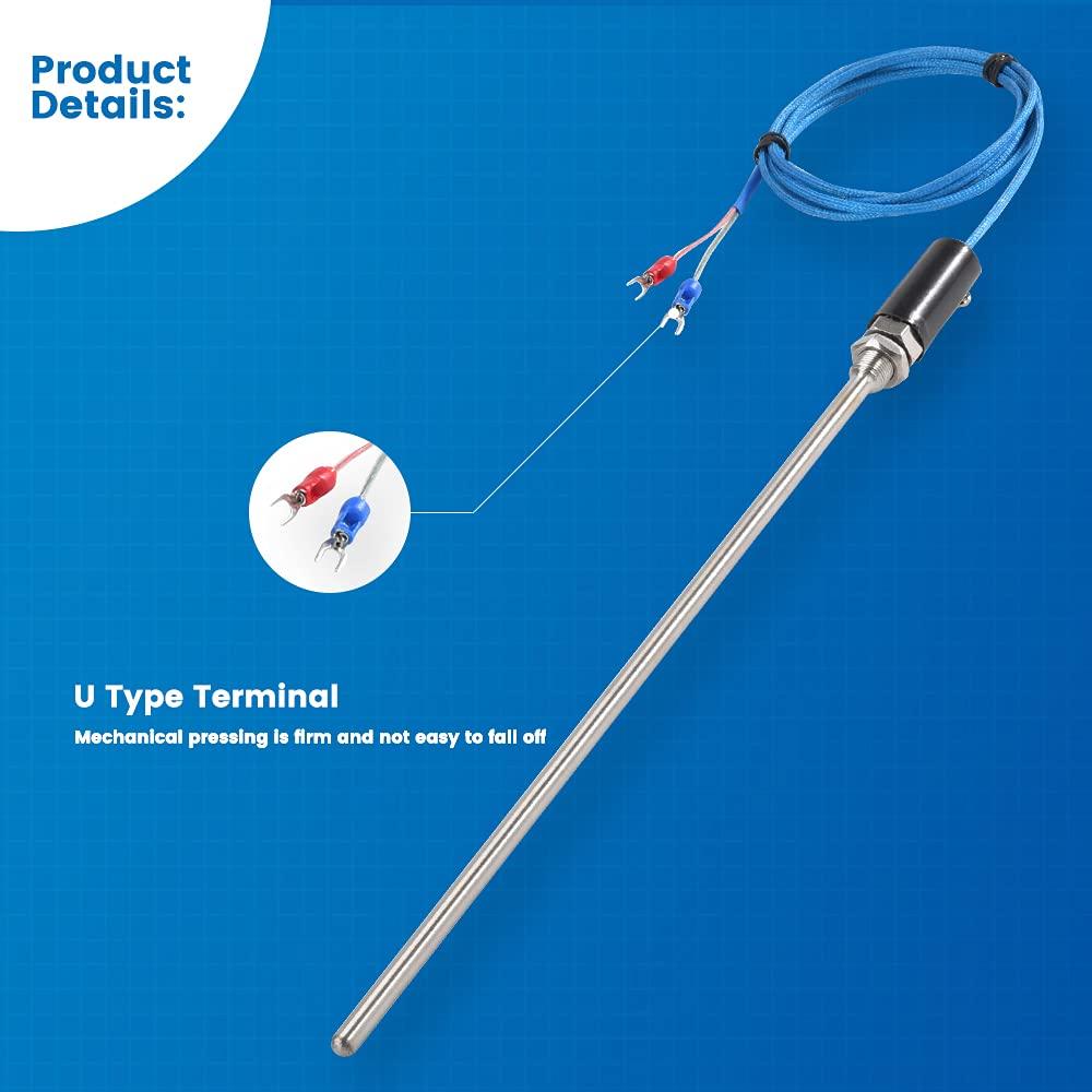 Sensor de Temperatura Termopar Tipo K CGELE 0-600°C Sonda 300mm