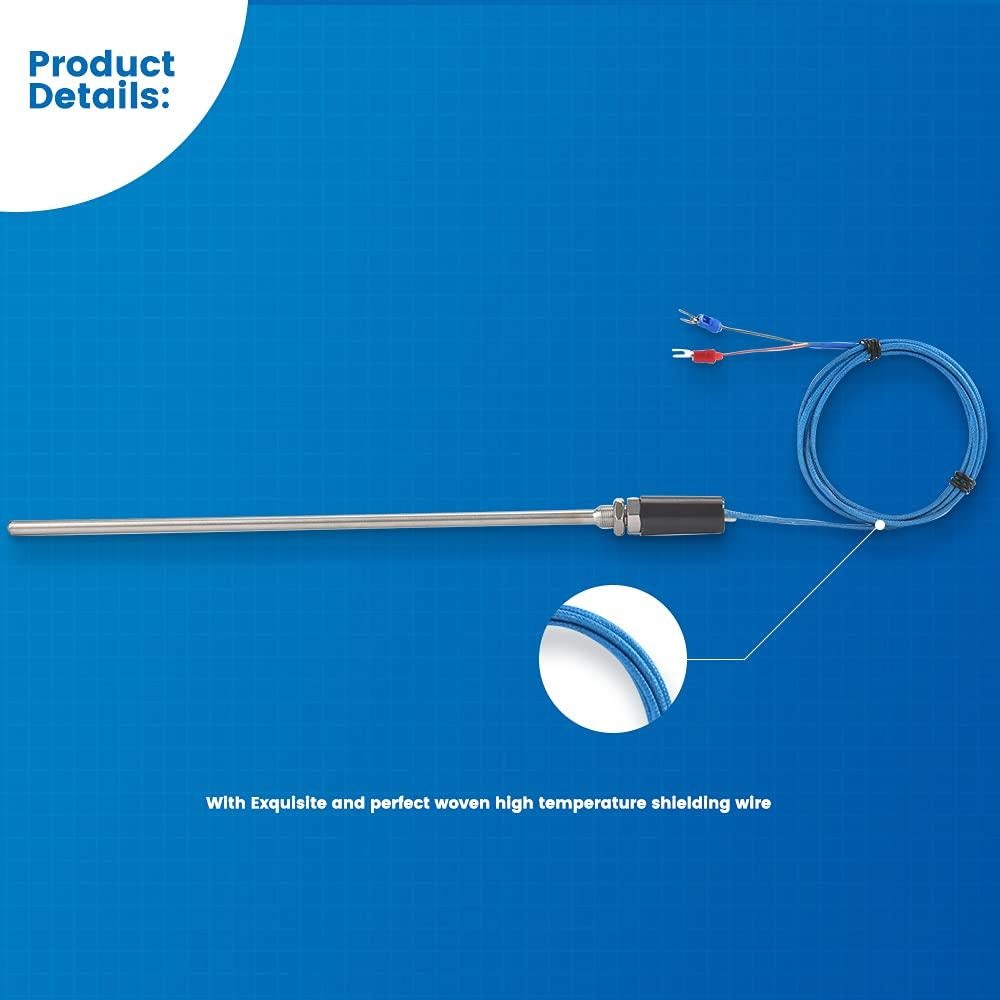 Sensor de Temperatura Termopar Tipo K CGELE 0-600°C Sonda 300mm