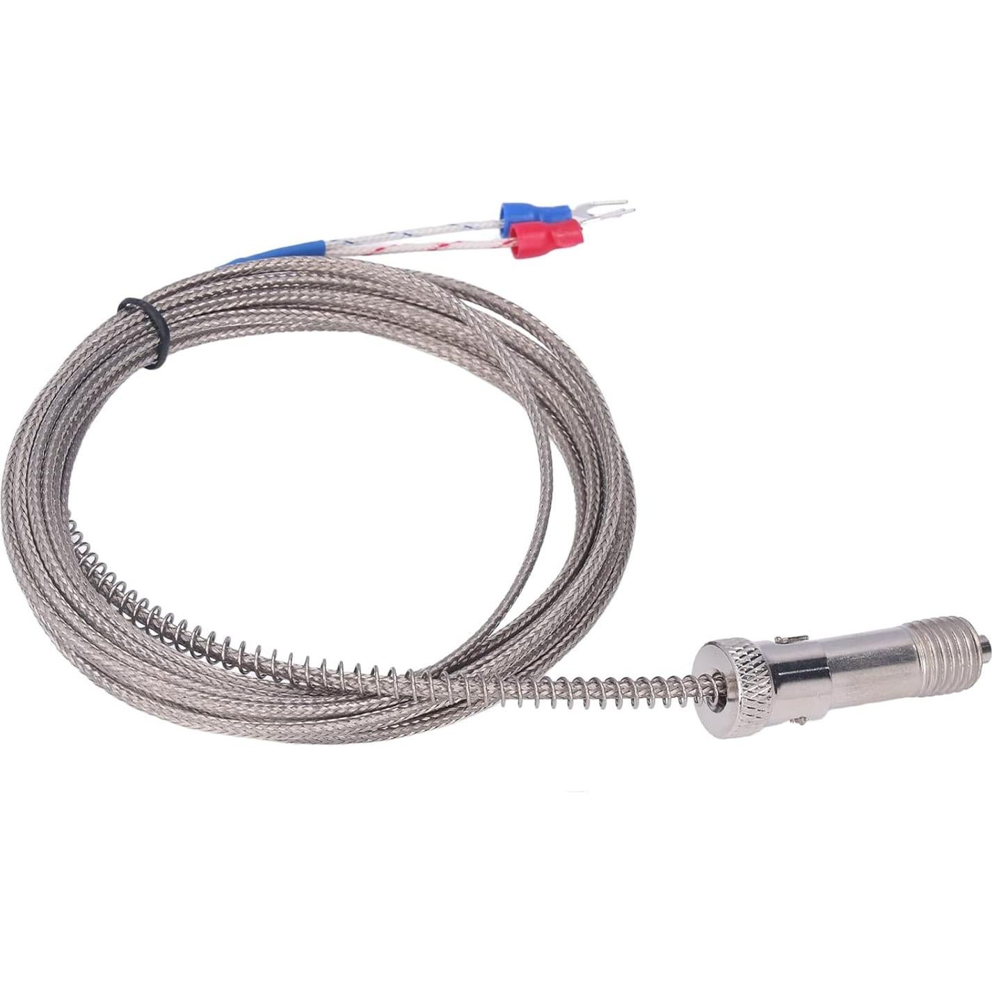 Termopar tipo K Hyuduo 3m acero inoxidable 400°C sonda roscada