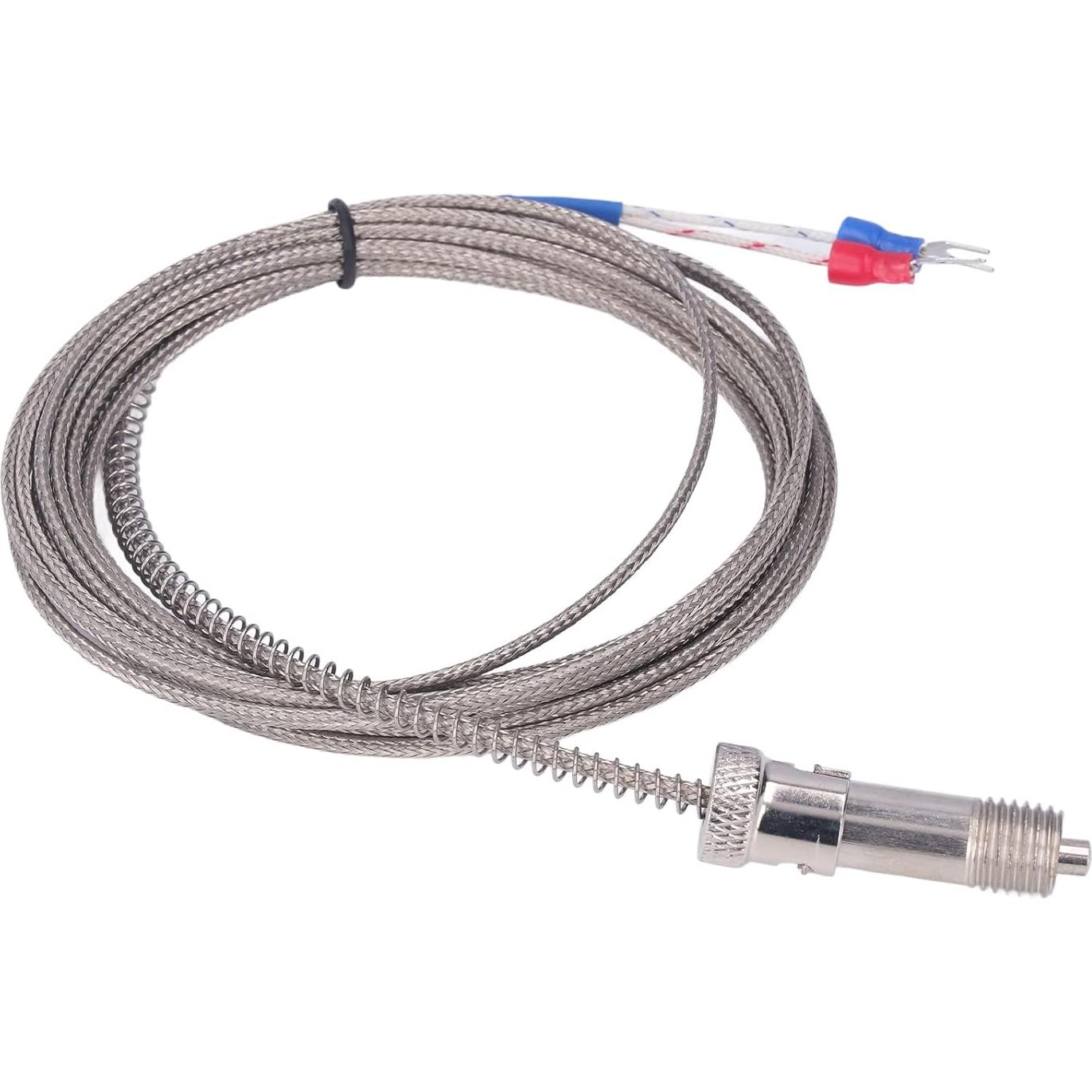 Termopar tipo K Hyuduo 3m acero inoxidable 400°C sonda roscada