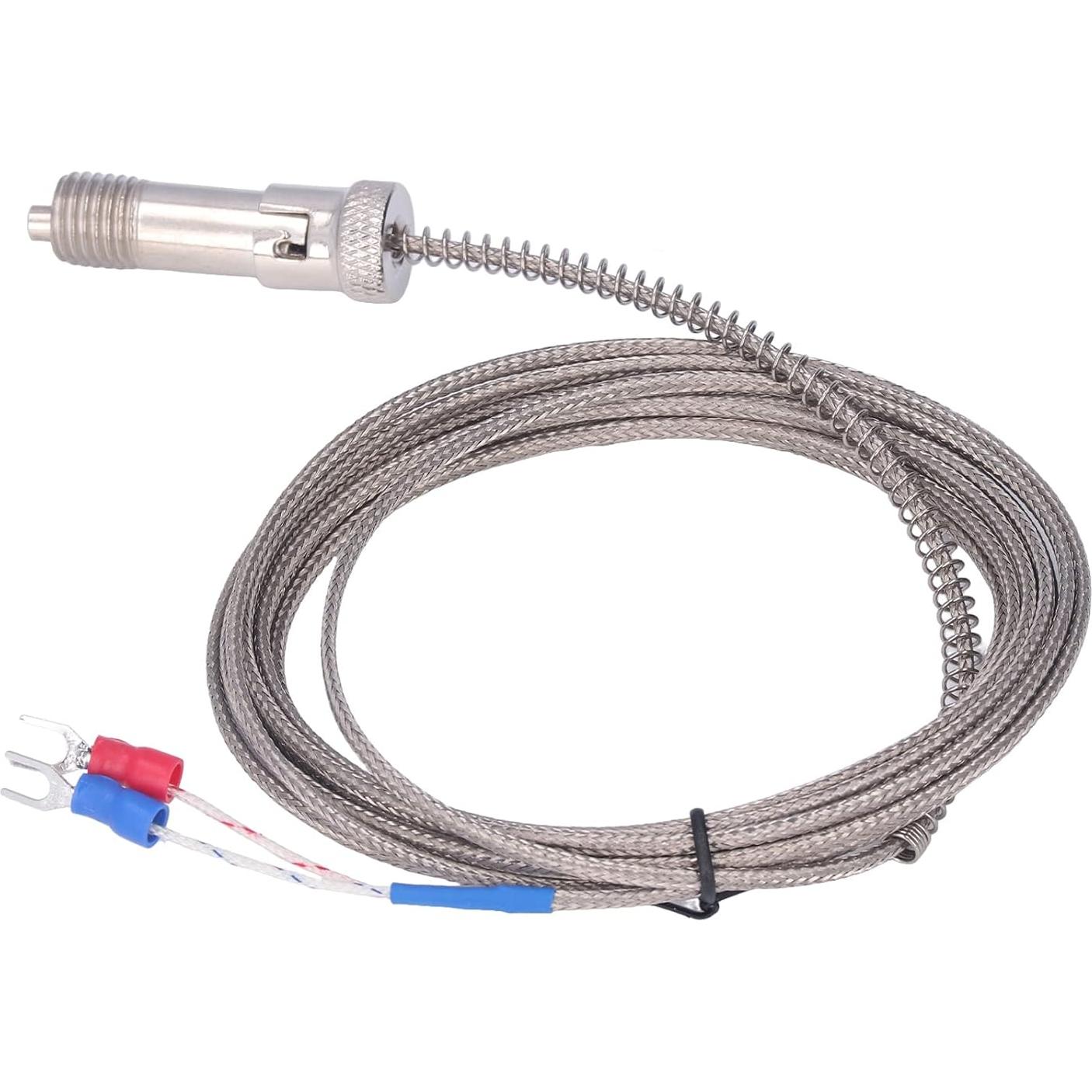 Termopar tipo K Hyuduo 3m acero inoxidable 400°C sonda roscada