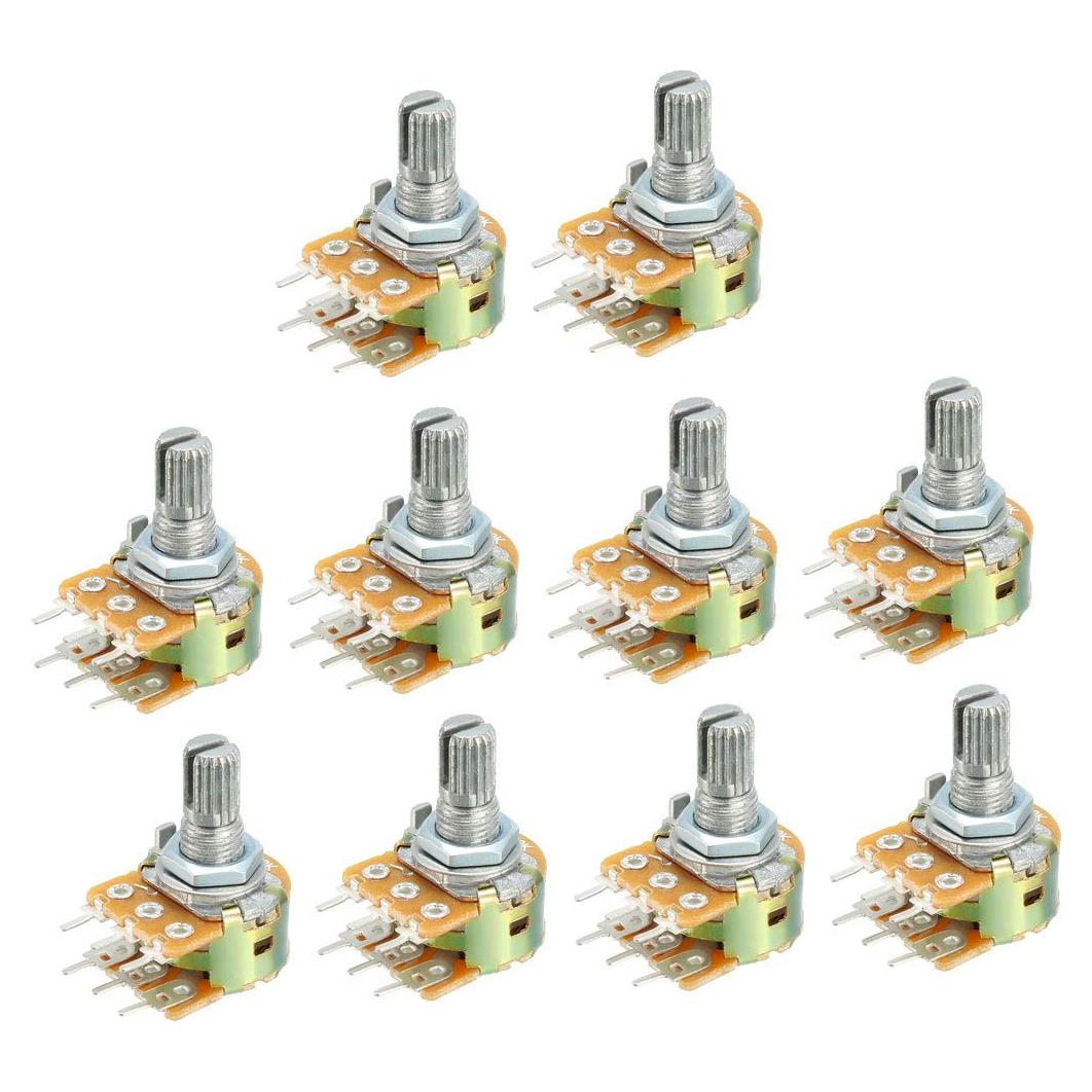 Potenciometro Doble Giro 10K Ohm uxcell WH148 - 10 Piezas