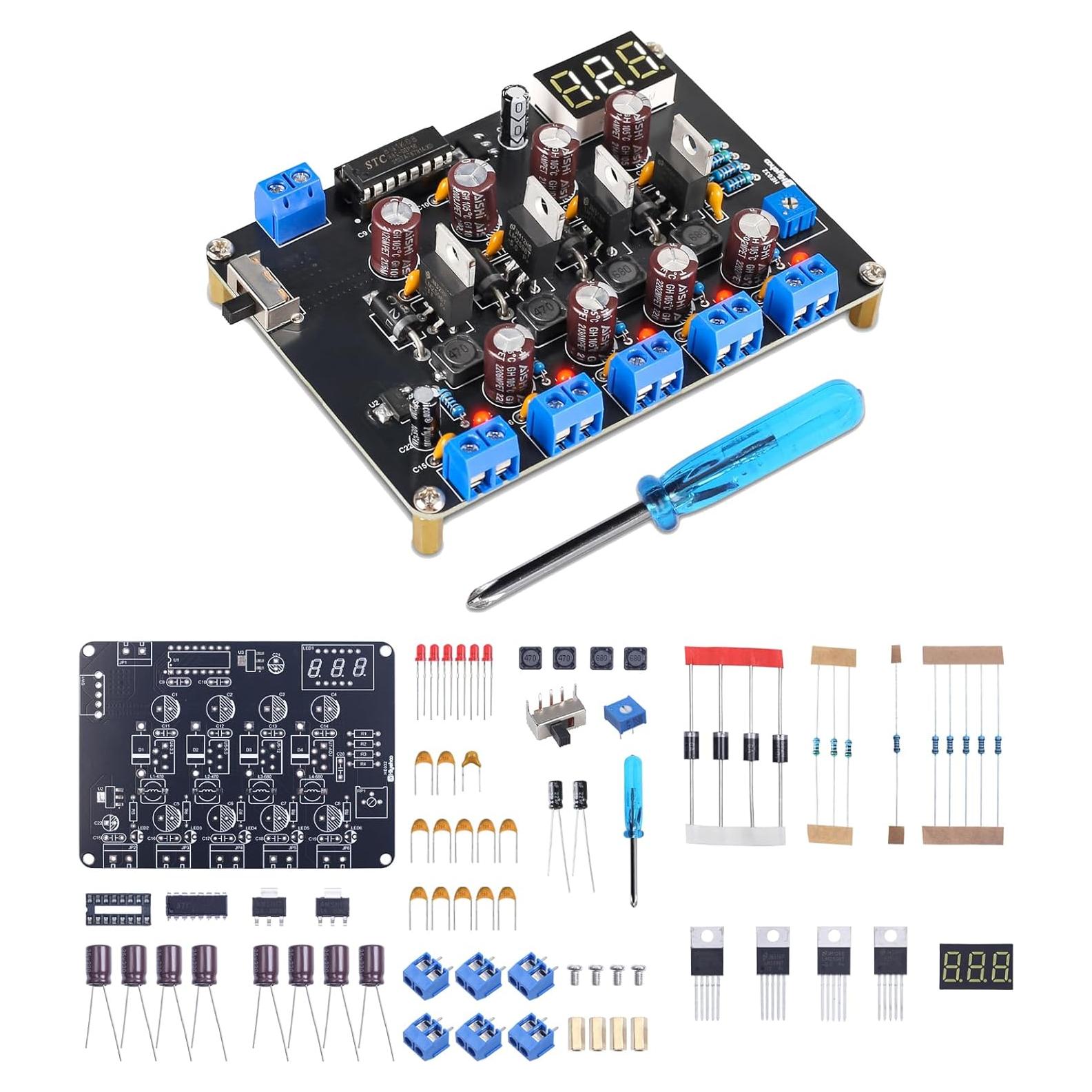 Kit de Soldadura PEMENOL LM2596 con Salidas Ajustables 1.5V-12V