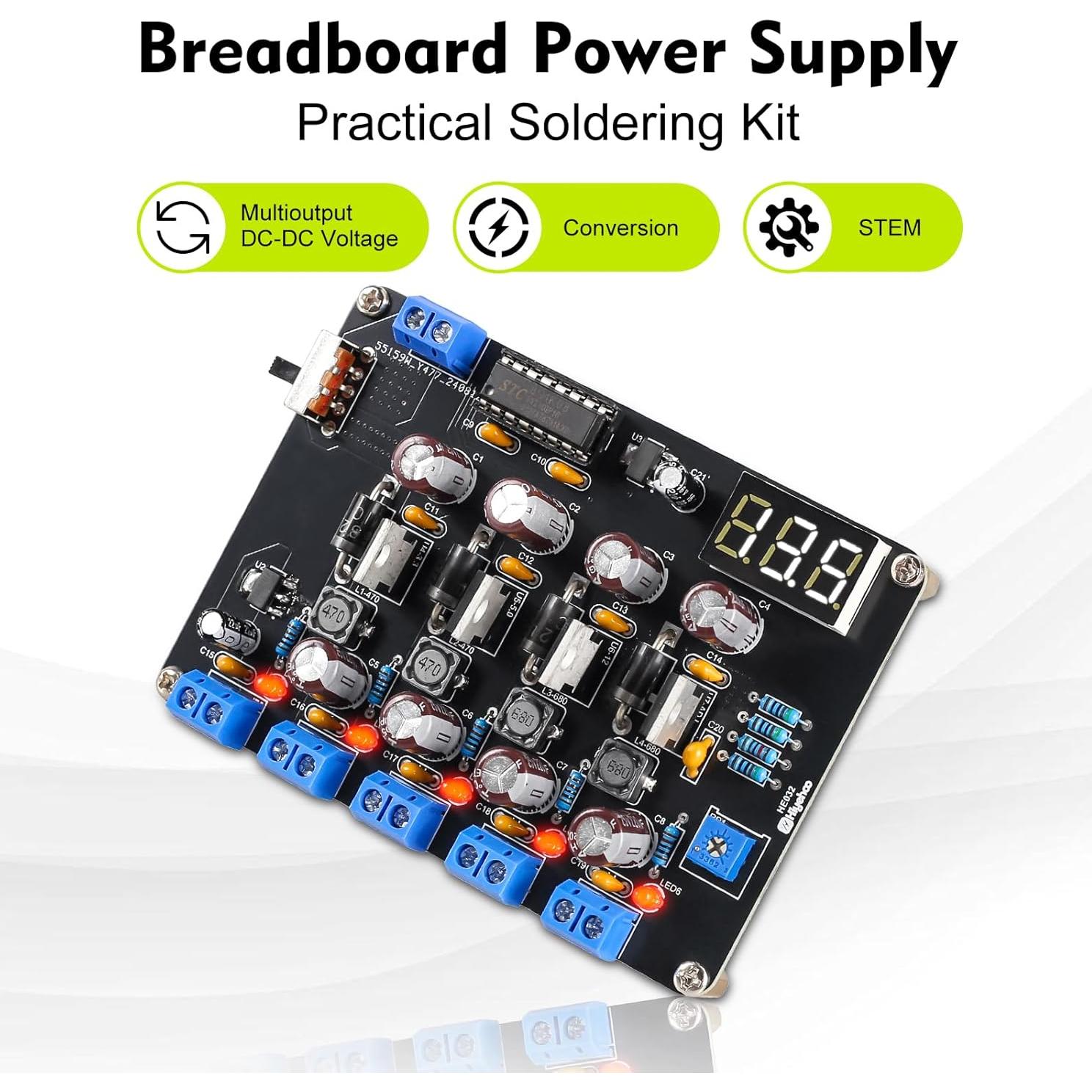 Kit de Soldadura PEMENOL LM2596 con Salidas Ajustables 1.5V-12V