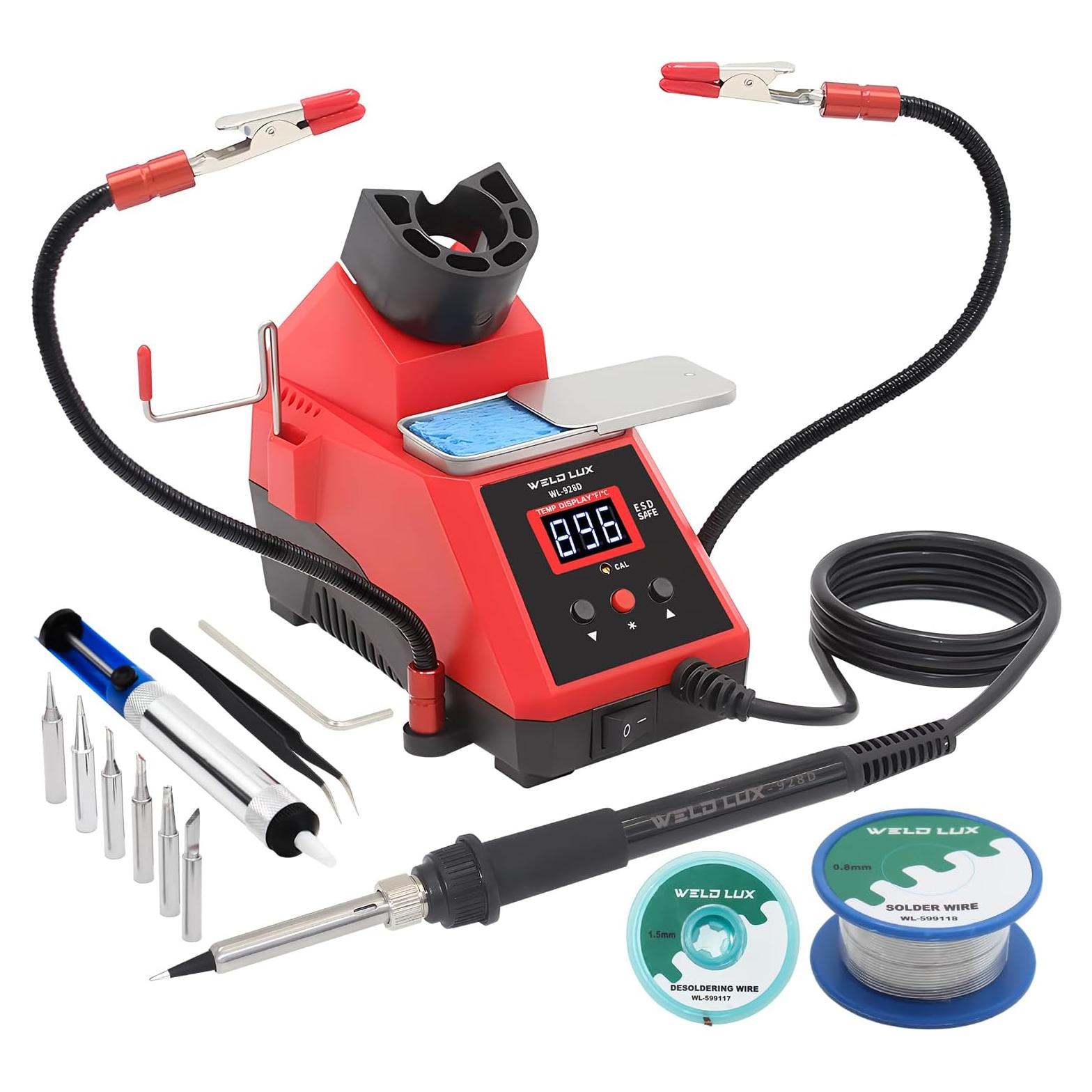 Estación de Soldadura Digital 60W Weld Lux 928D con Accesorios