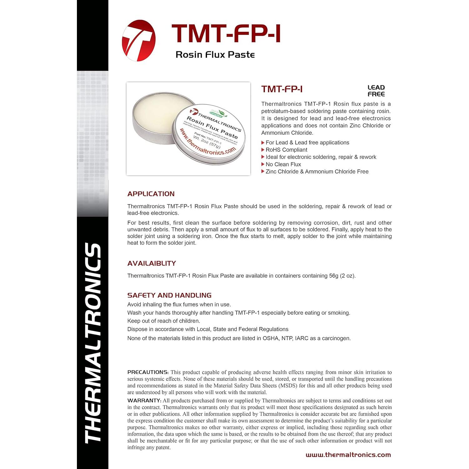 Pasta de Flux de Rosin Thermaltronics TMT-FP-1 57 g