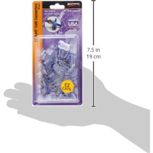 Conectores EZ-RJ45 Cat 6+ Platinum Tools 100010C, 50 Piezas