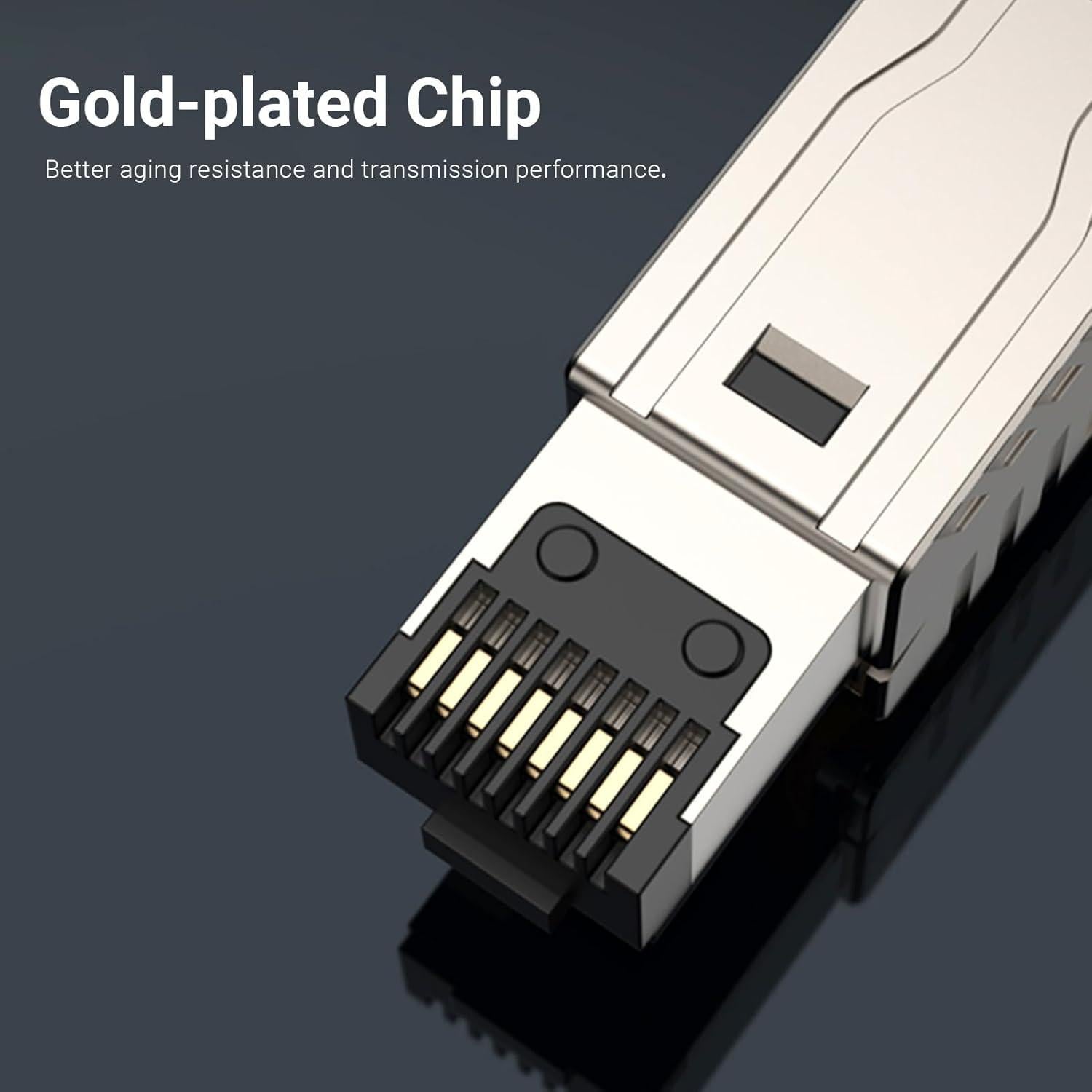 Conectores RJ45 Cat 8 ZOERAX Paquete de 12 Apantallados